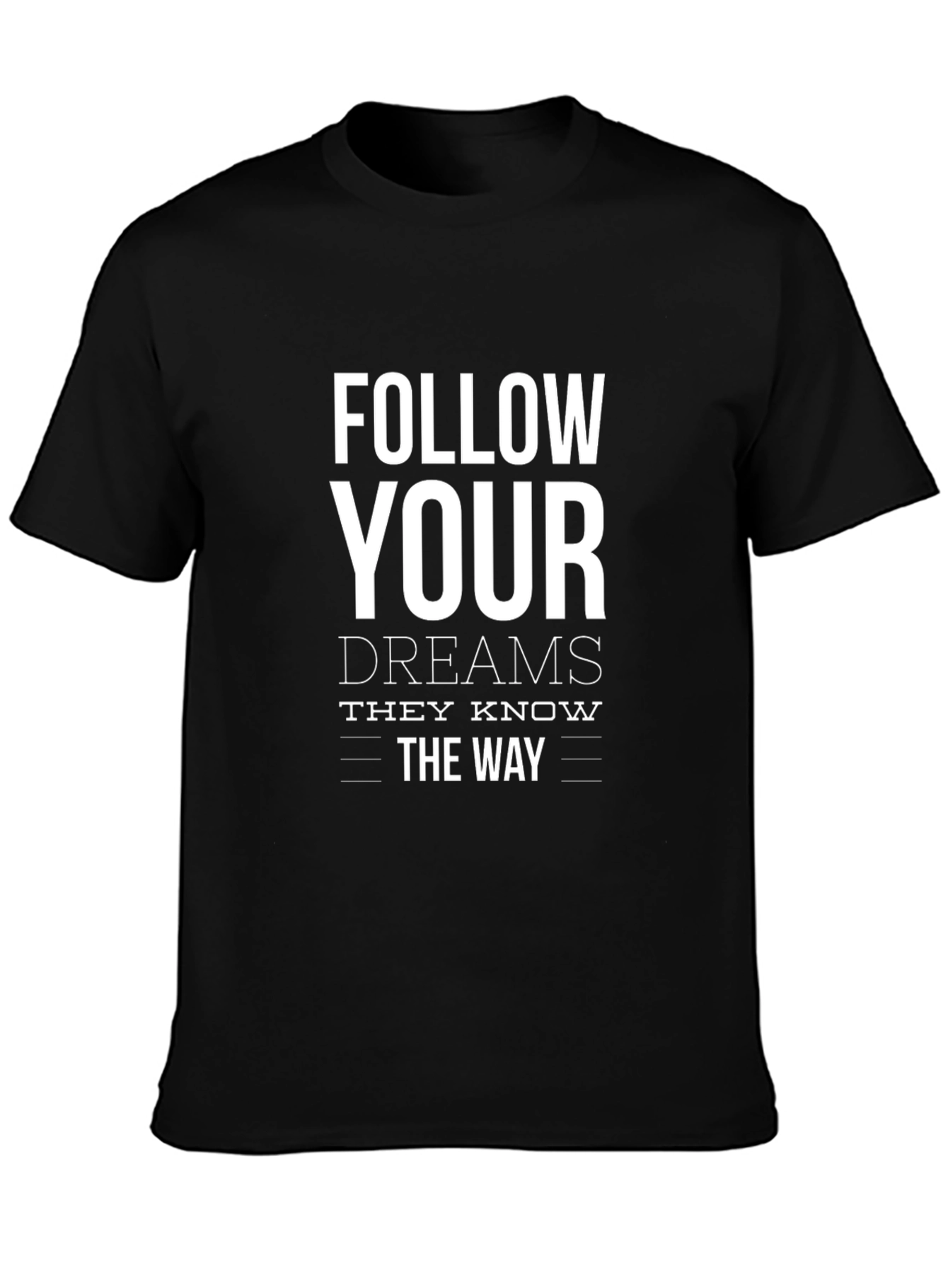 Camiseta Negra: Sigue tus Sueños