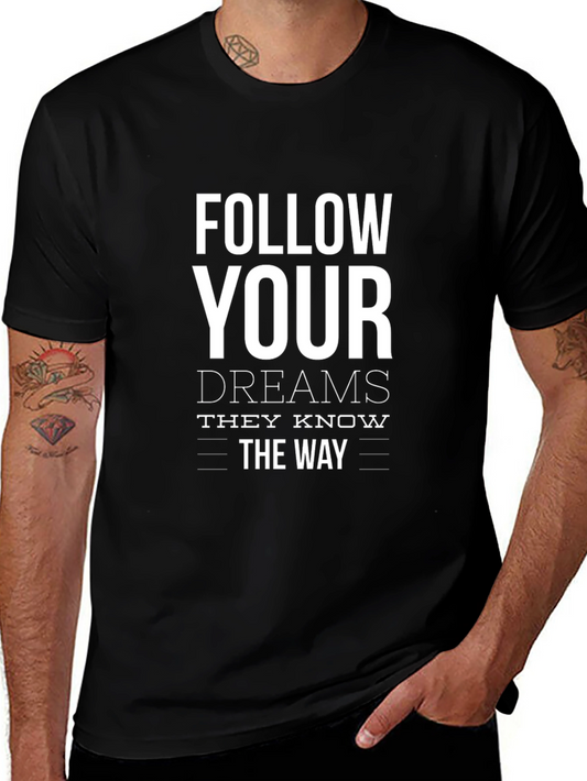 Camiseta Negra: Sigue tus Sueños