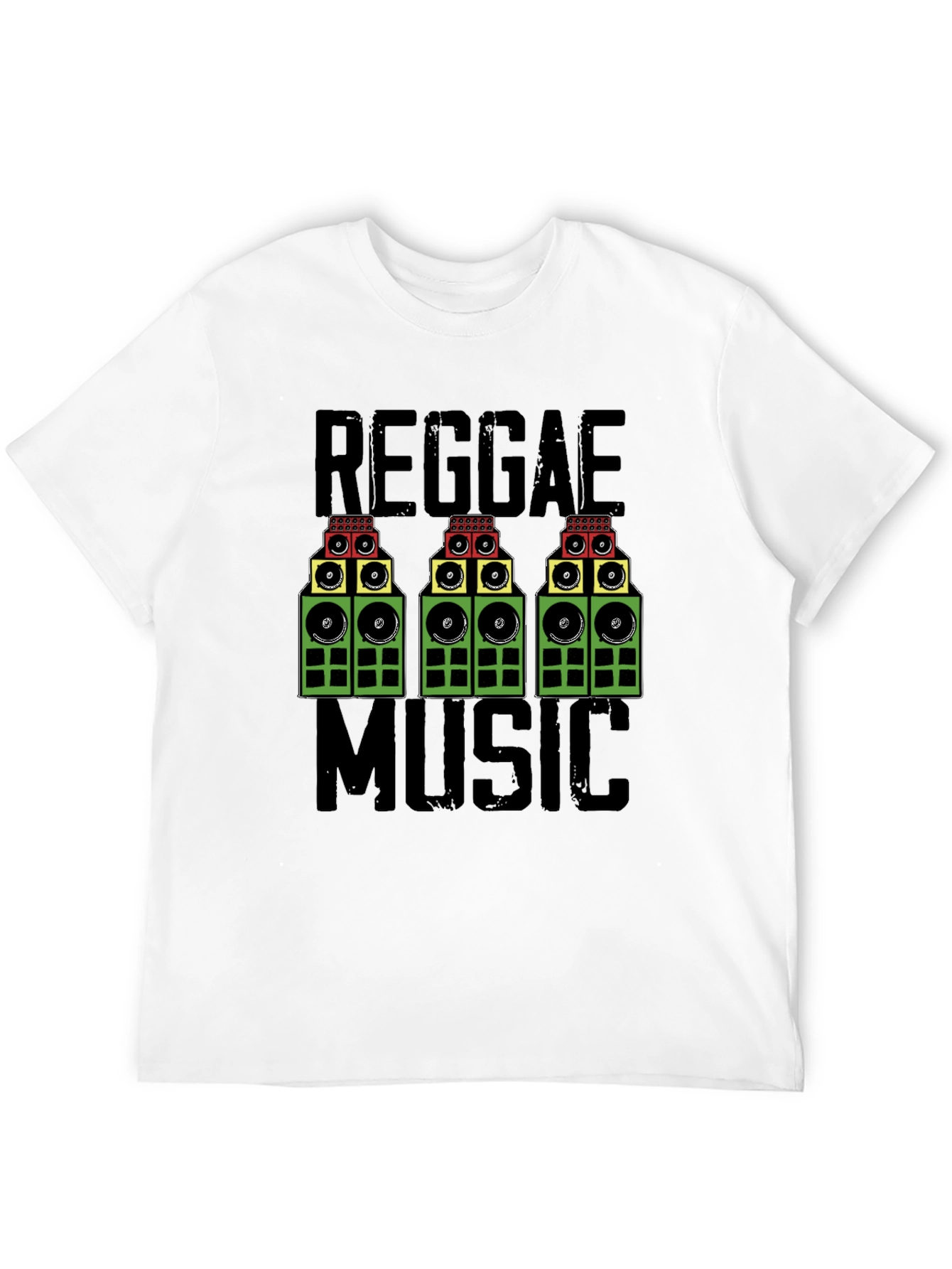 Camiseta Negra Reggae Music - Diseño Original