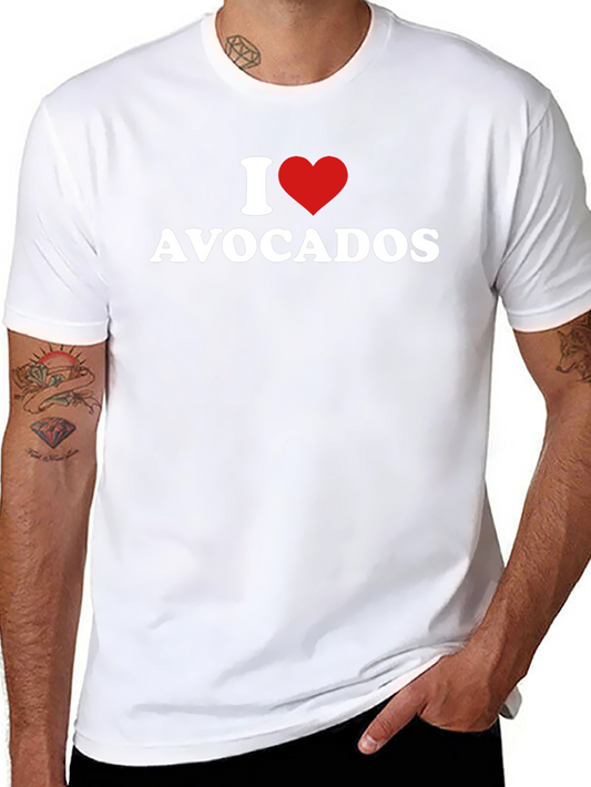 Camiseta Negra Amo Aguacates para Hombre