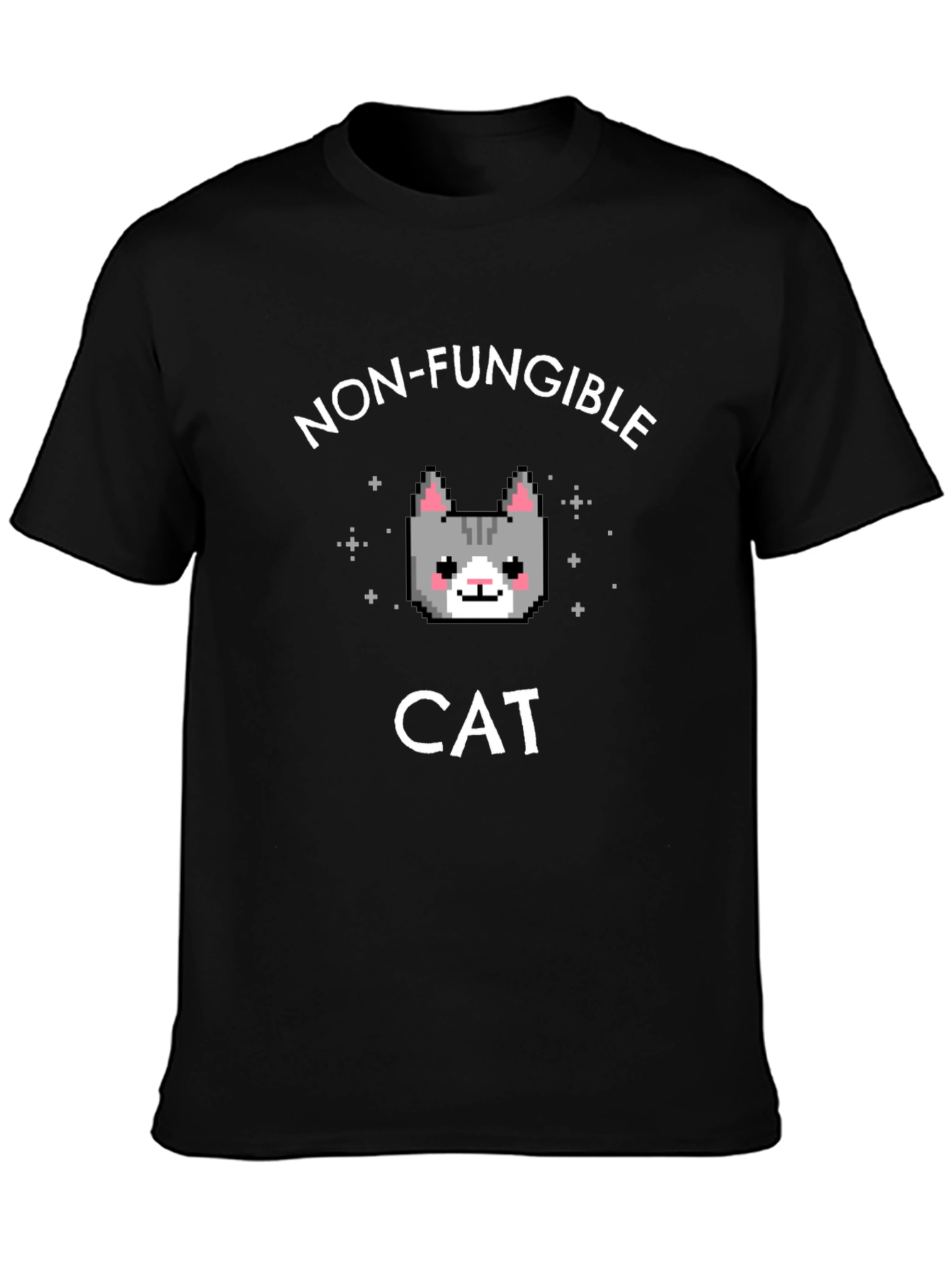 Camiseta NFT Gato Pixelado - Exclusividad Digital