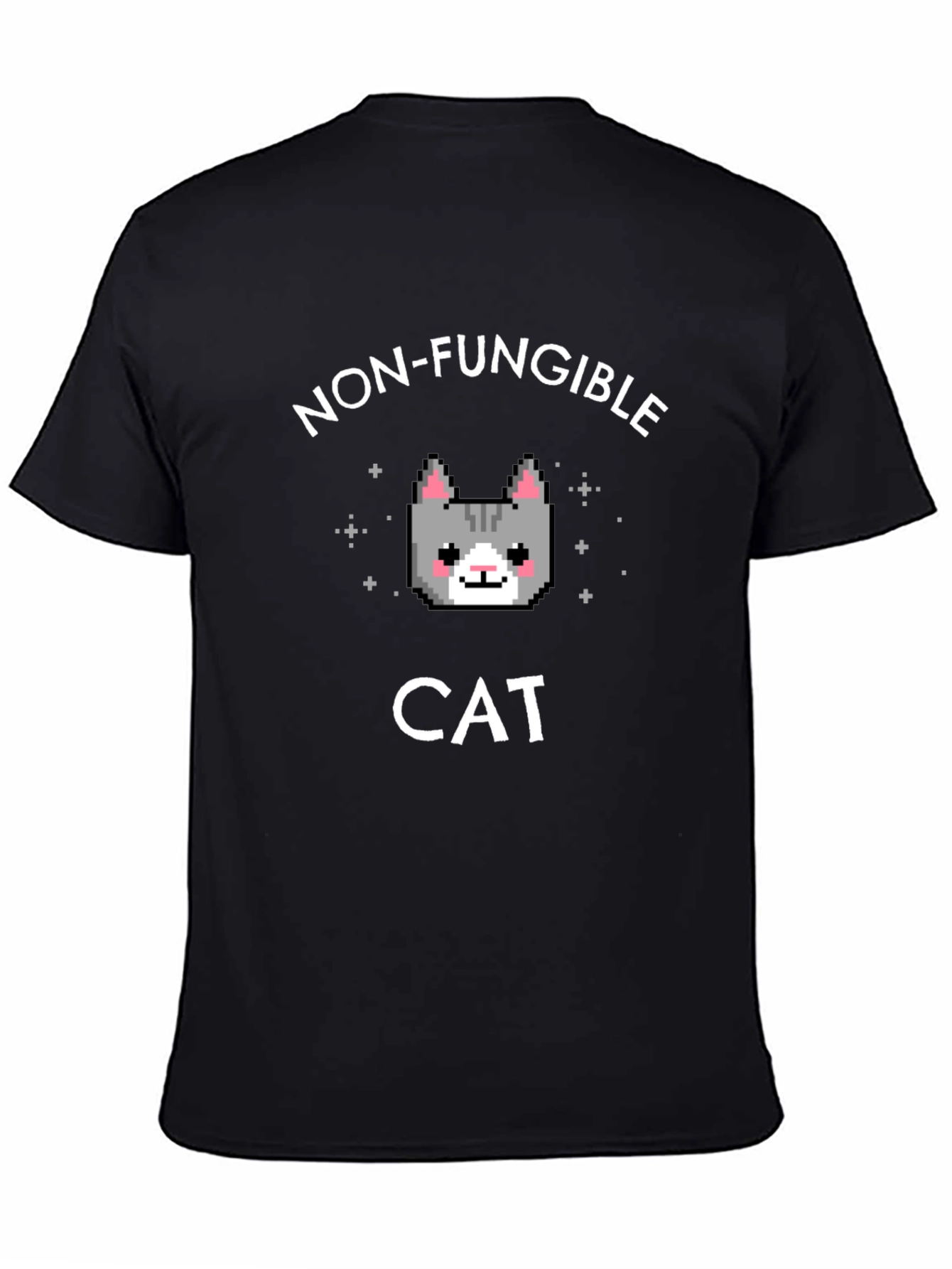Camiseta NFT Gato Pixelado - Exclusividad Digital