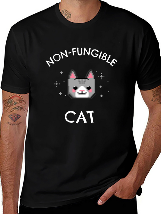Camiseta NFT Gato Pixelado - Exclusividad Digital