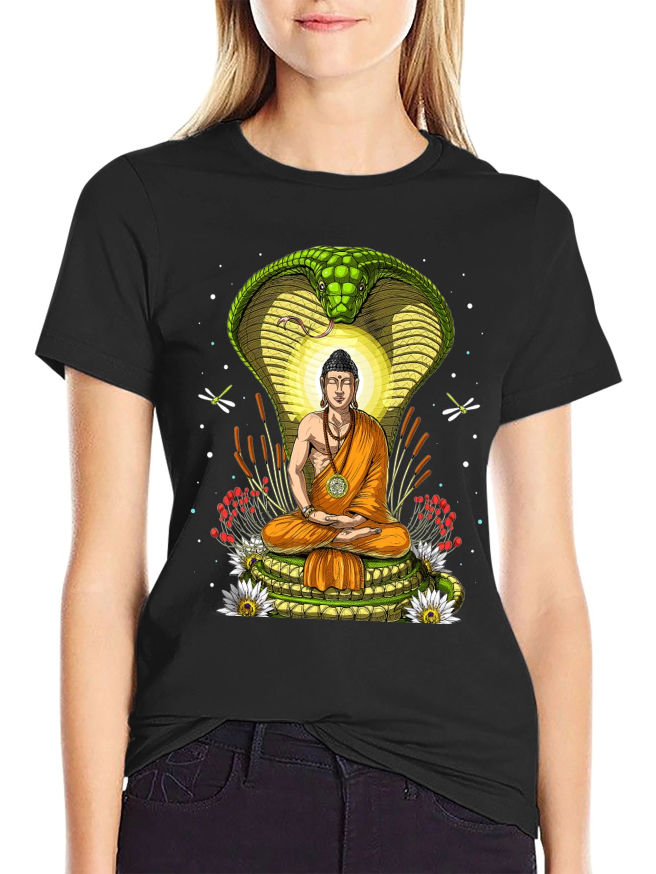 Camiseta Buda Cobra - Diseño Único