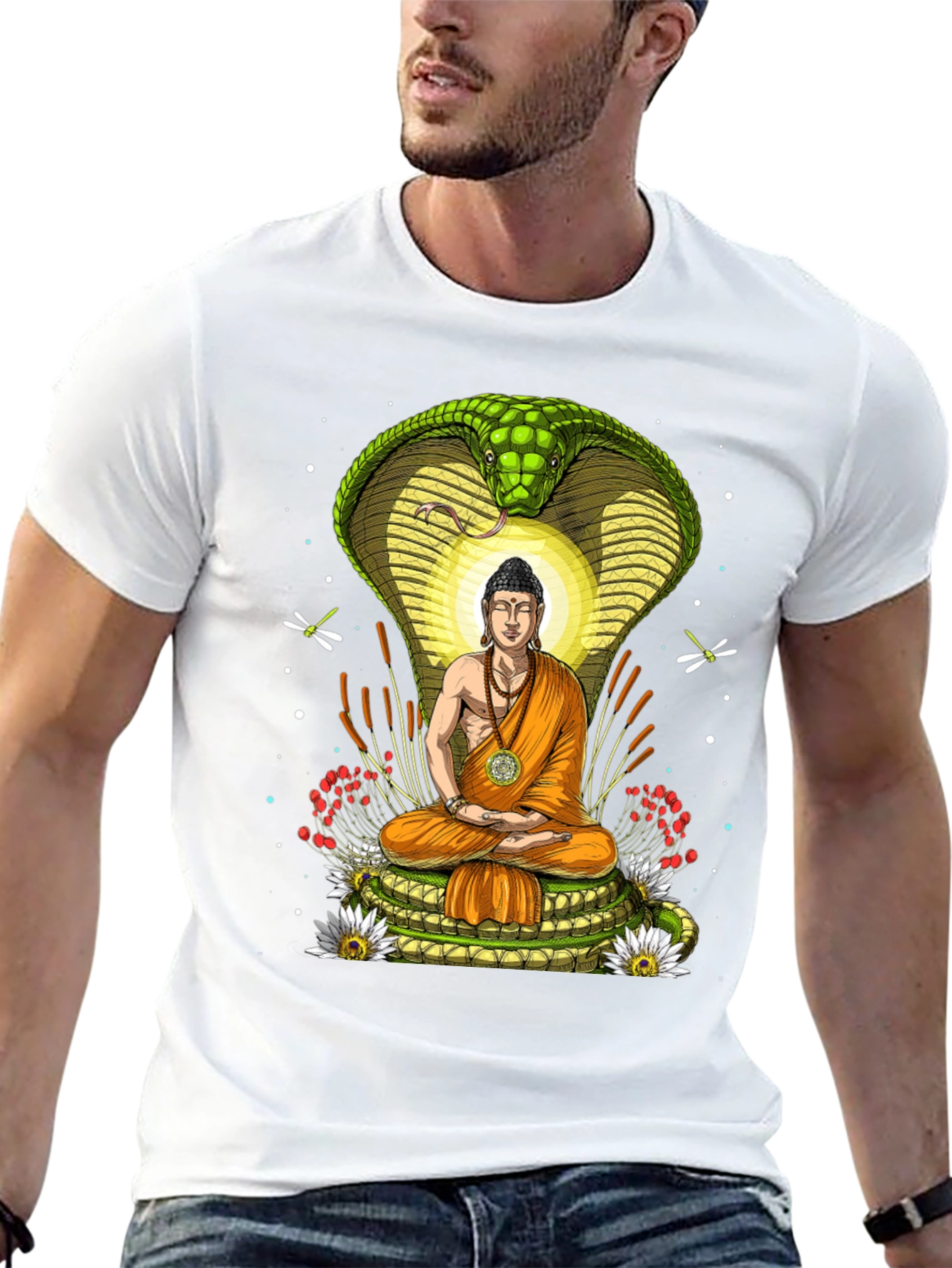 Camiseta Buda Cobra - Diseño Único