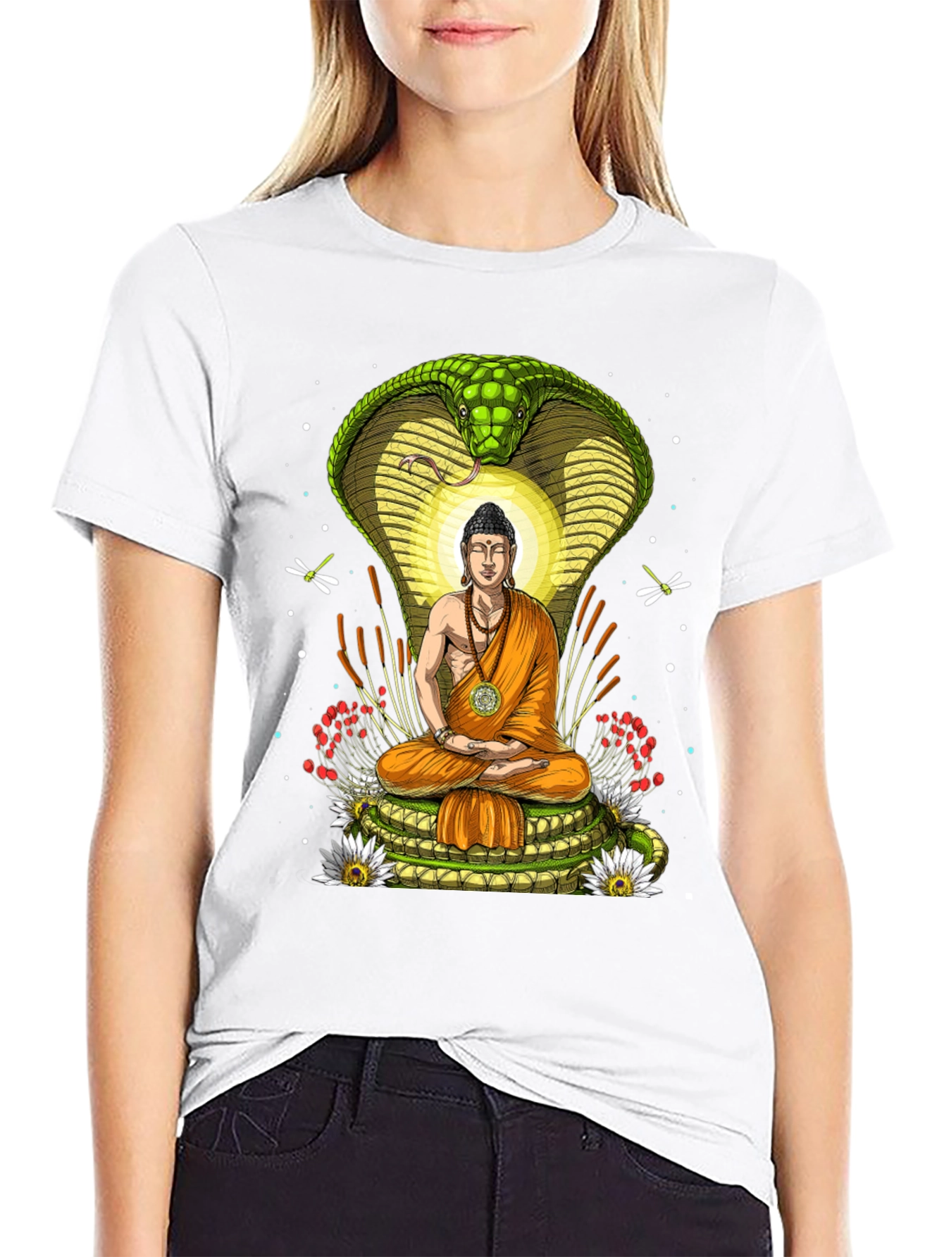 Camiseta Buda Cobra - Diseño Único