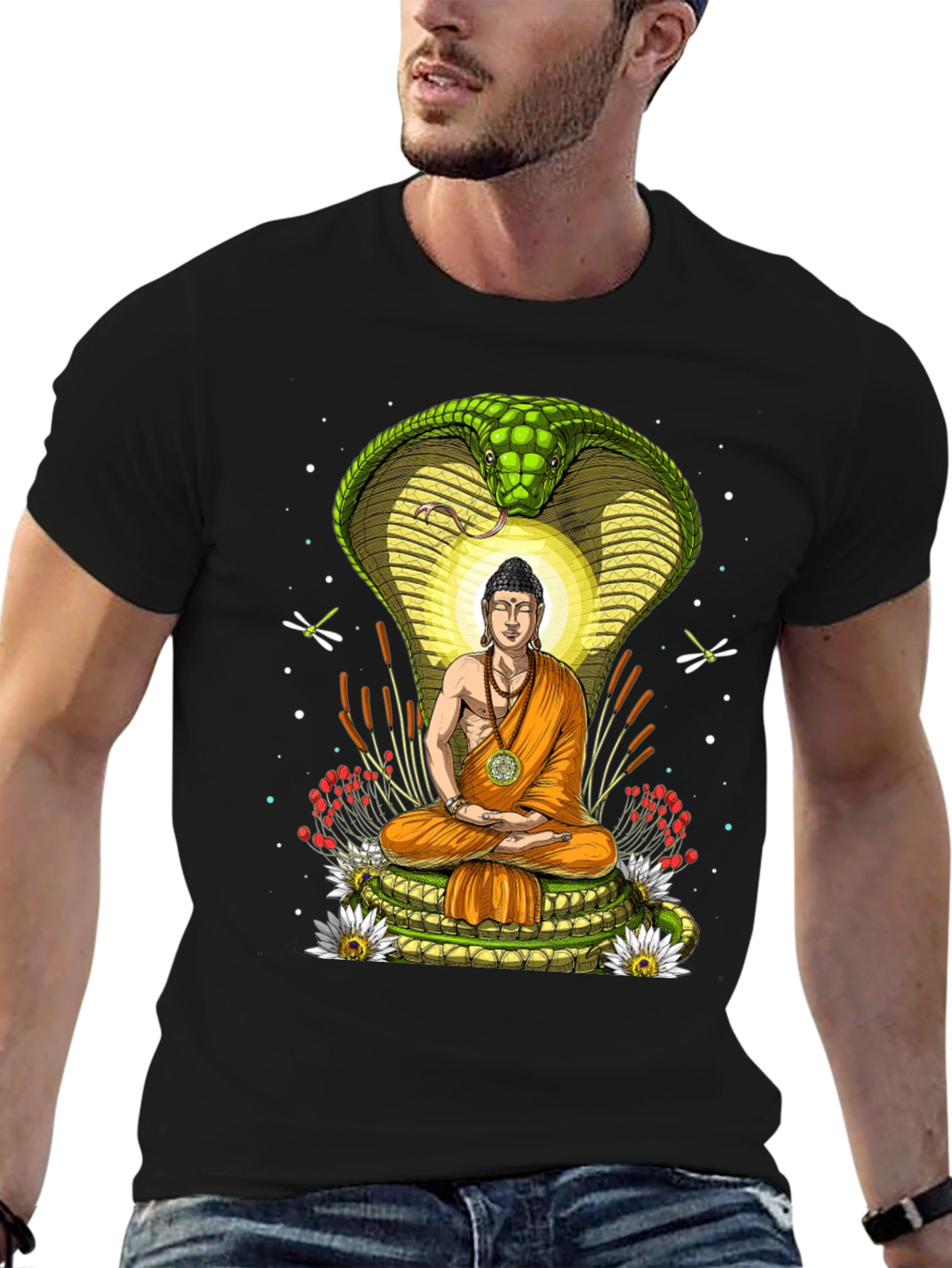 Camiseta Buda Cobra - Diseño Único