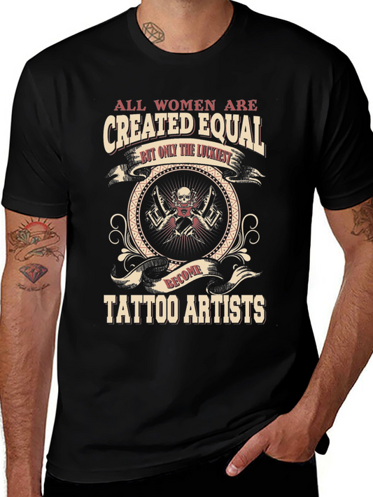 Camiseta Negra Artistas Tatuadoras: Iguales Pero Afortunadas