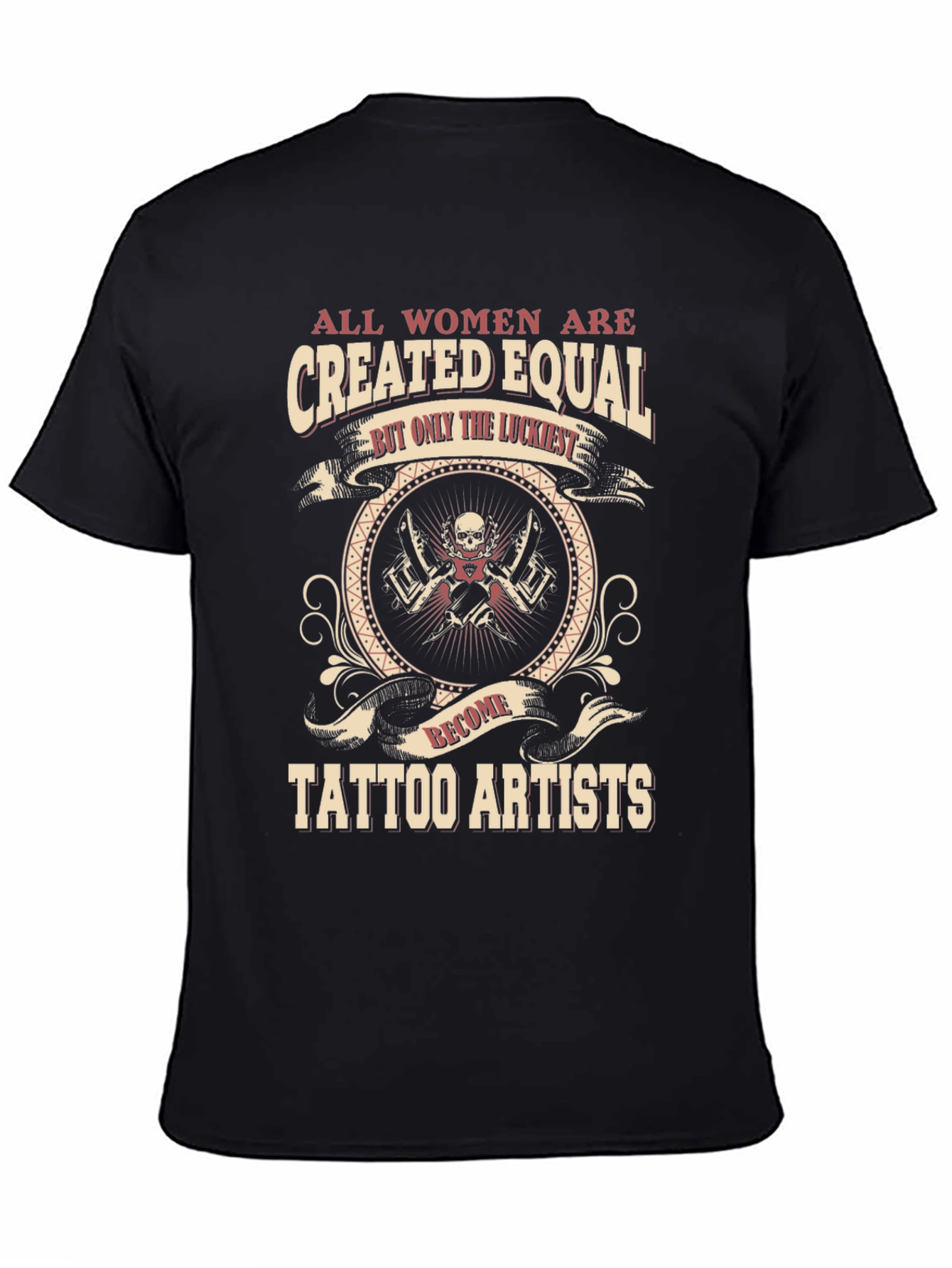 Camiseta Negra Artistas Tatuadoras: Iguales Pero Afortunadas
