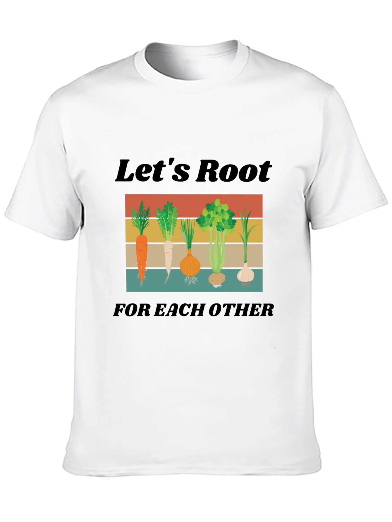 Camiseta Negra Lets Root For Each Other Unisex