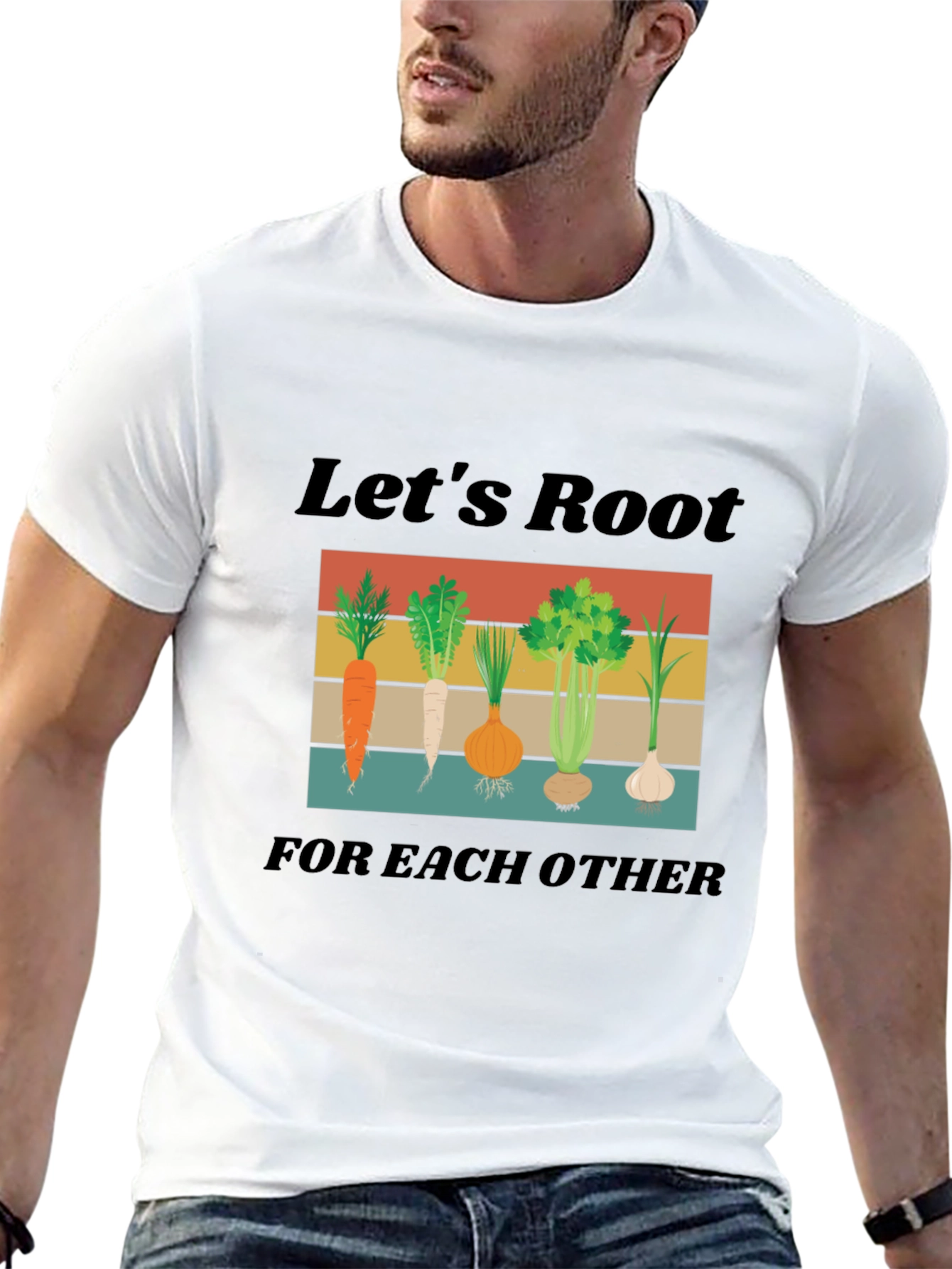 Camiseta Negra Lets Root For Each Other Unisex