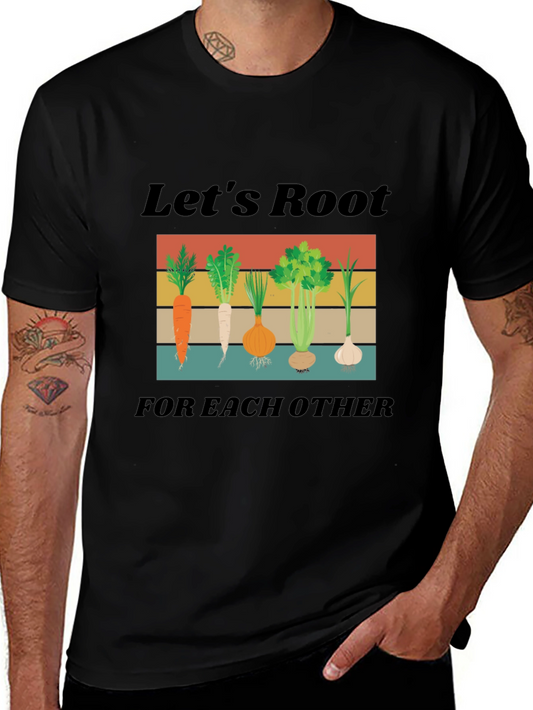 Camiseta Negra Lets Root For Each Other Unisex