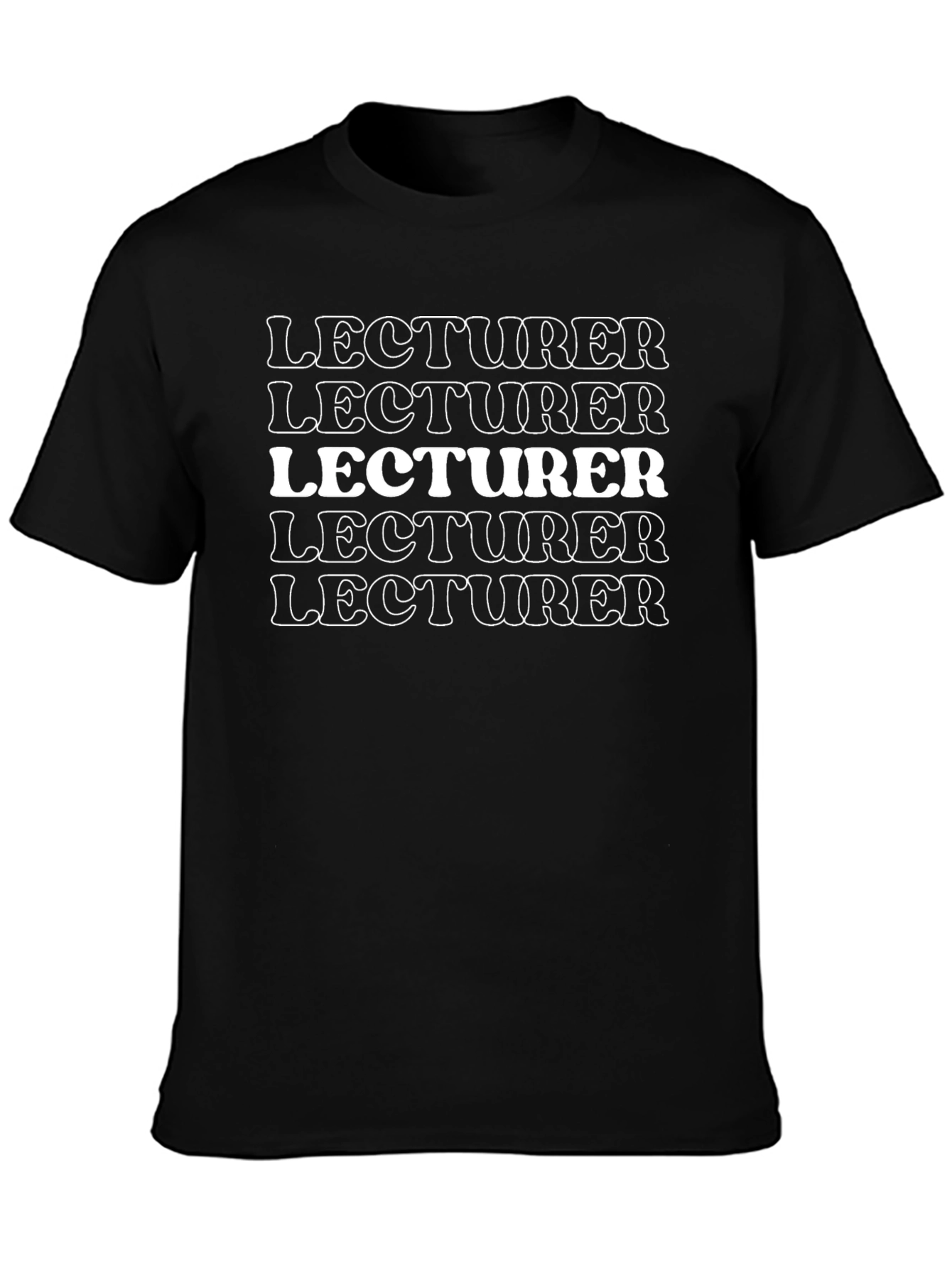 Camiseta Negra Lecturer Estilo Retro
