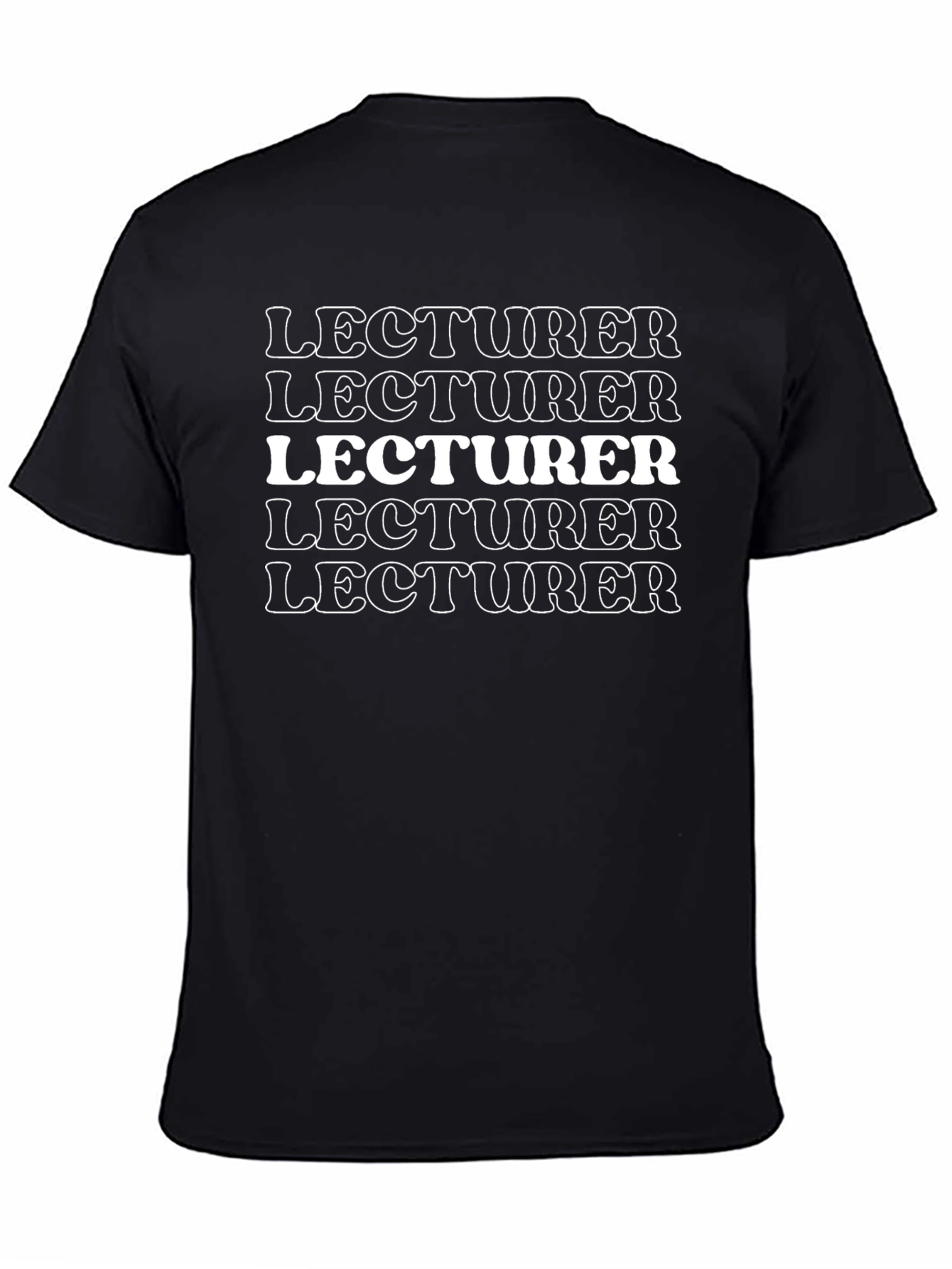 Camiseta Negra Lecturer Estilo Retro