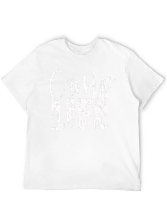 Camiseta Negra Camp Life para Aventureros