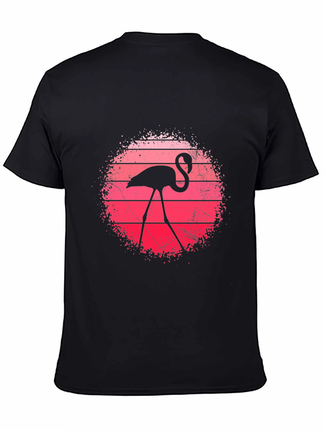 Camiseta Negra con Diseño de Flamenco Retro