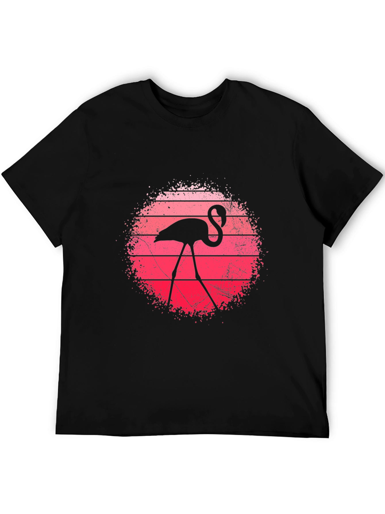 Camiseta Negra con Diseño de Flamenco Retro