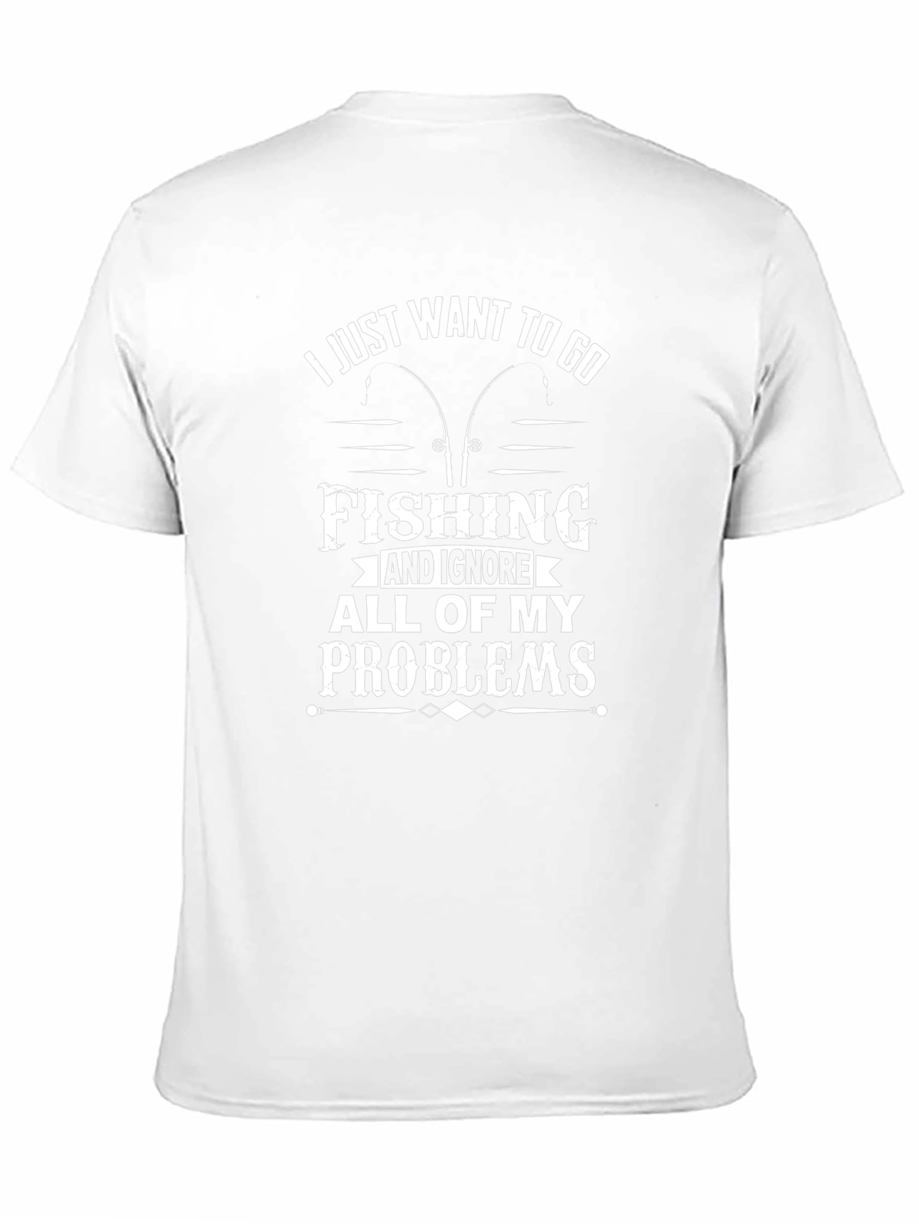 Camiseta Negra Pesca: Ignora Tus Problemas