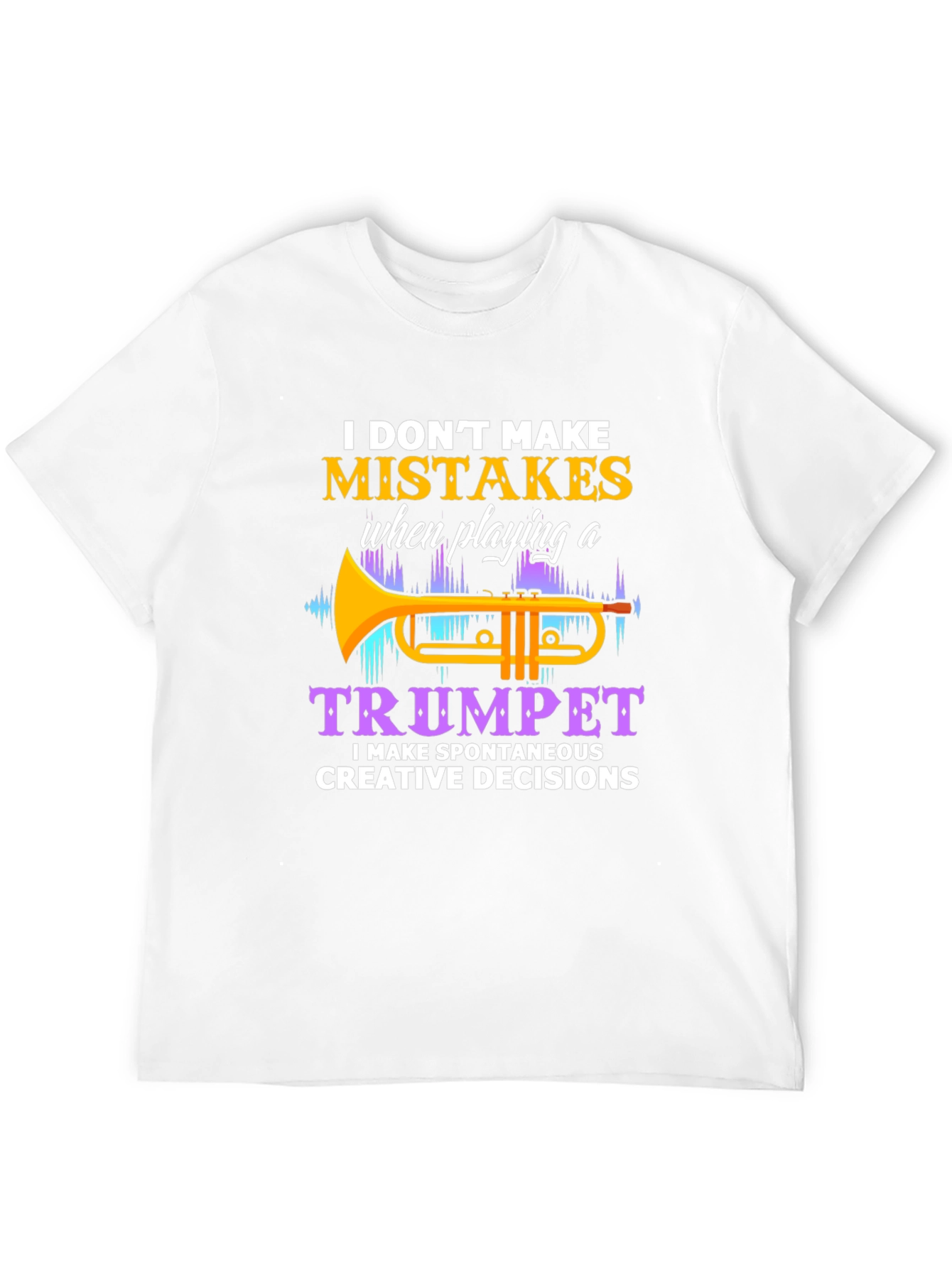 Camiseta Negra con Diseño de Trompeta para Músicos