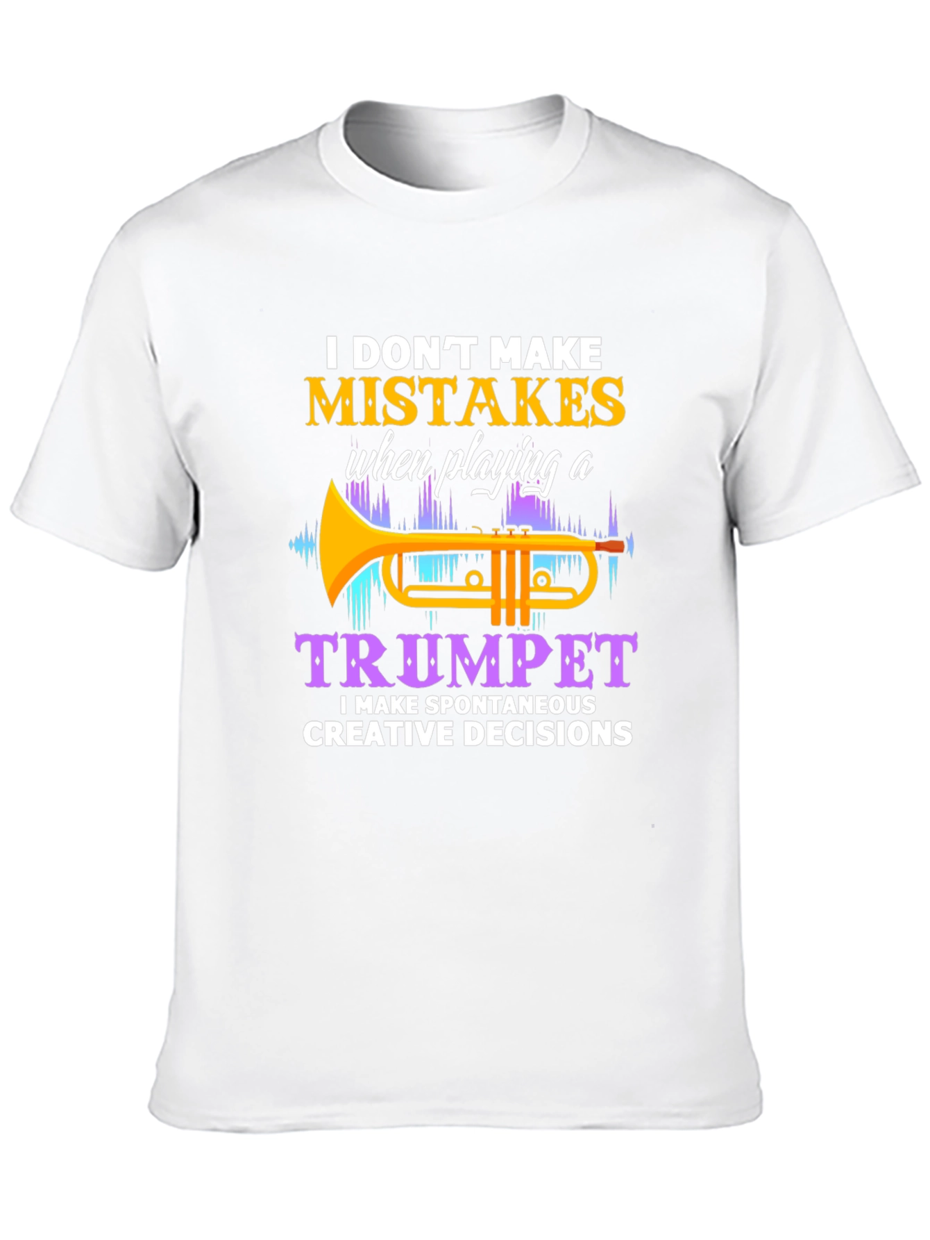 Camiseta Negra con Diseño de Trompeta para Músicos