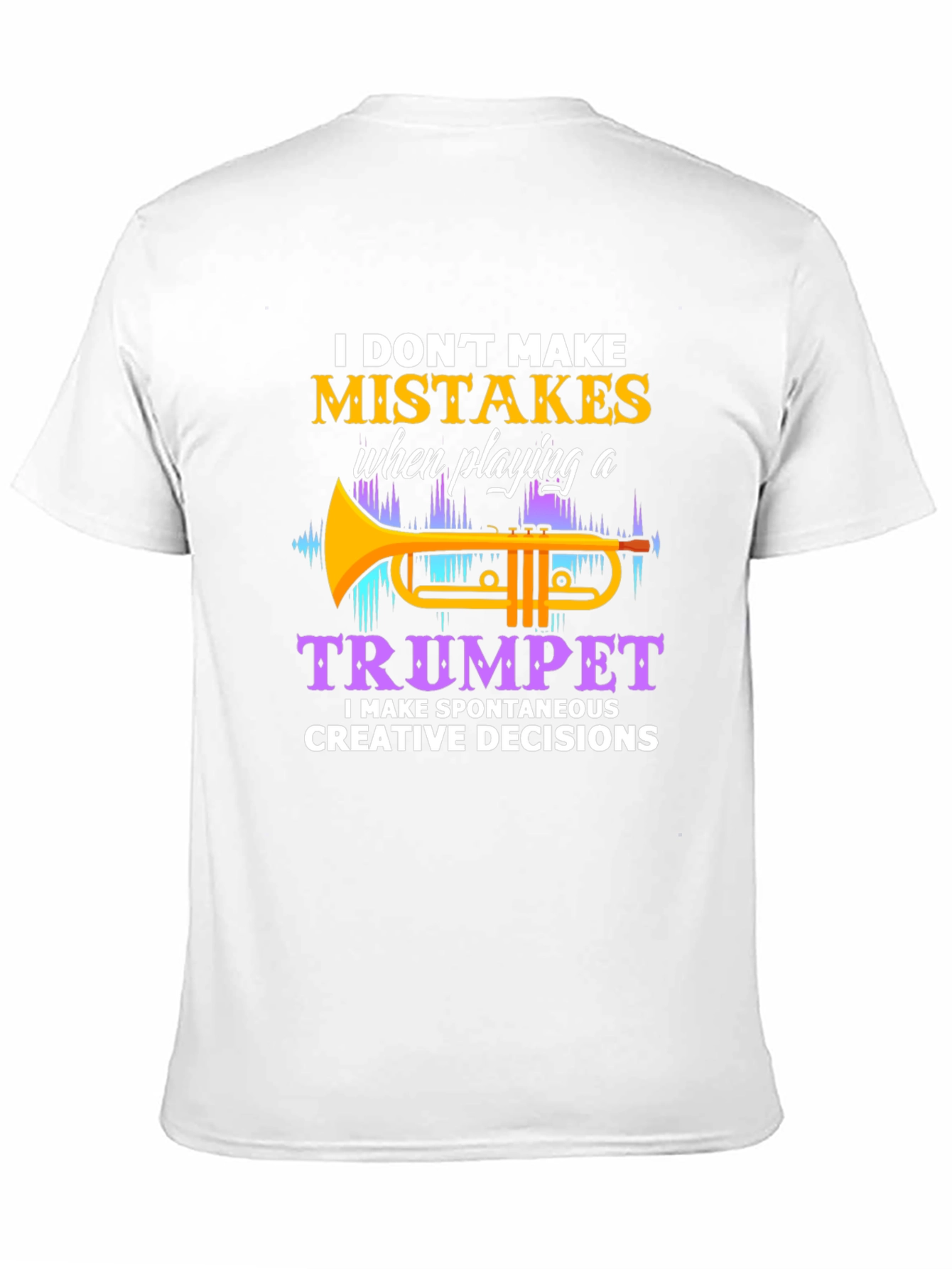 Camiseta Negra con Diseño de Trompeta para Músicos