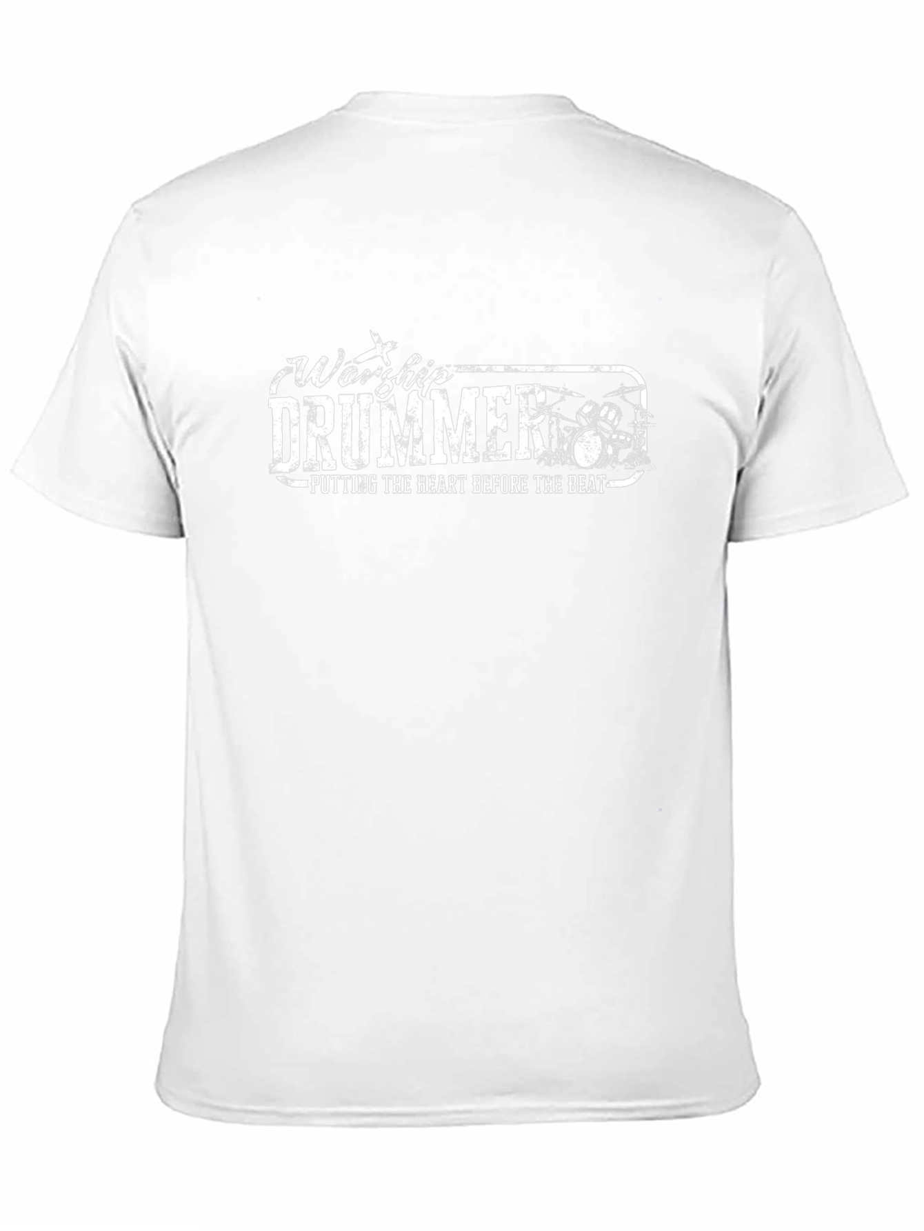 Camiseta Negra Worship Drummer Para Músicos Cristianos