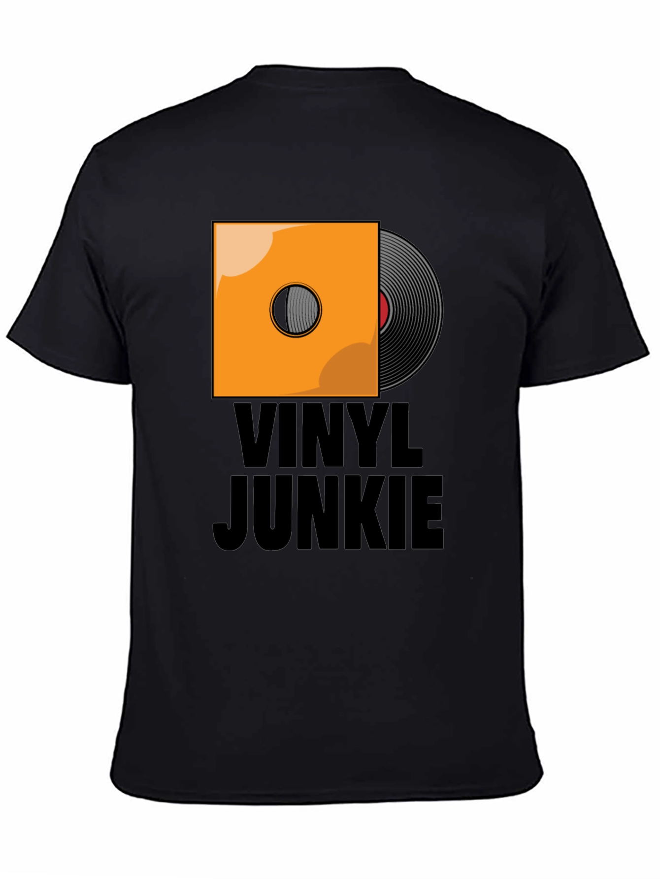 Camiseta Negra Vinilo Junkie