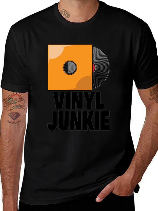 Camiseta Negra Vinilo Junkie
