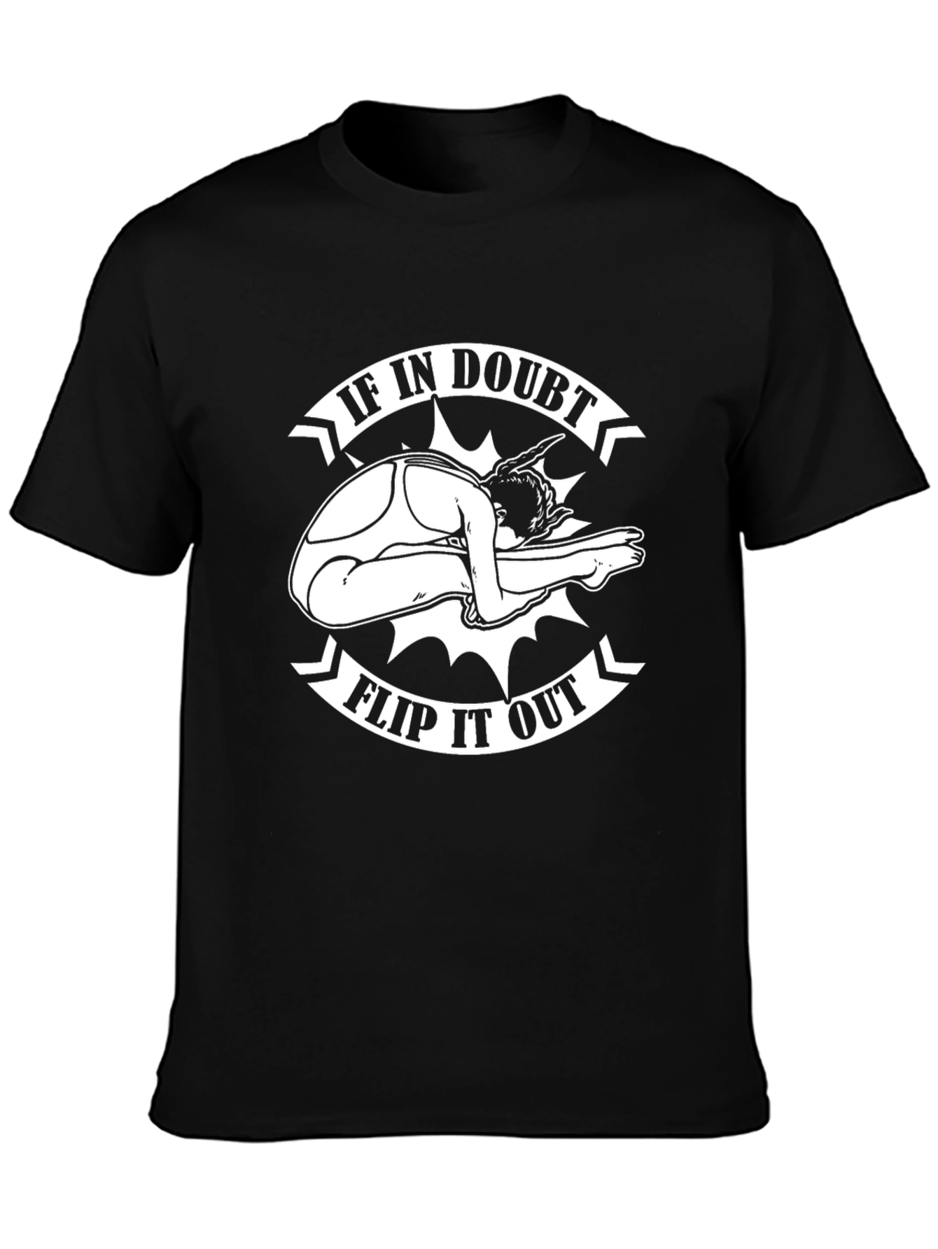 Camiseta Negra Flip It Out para Amantes del Buceo