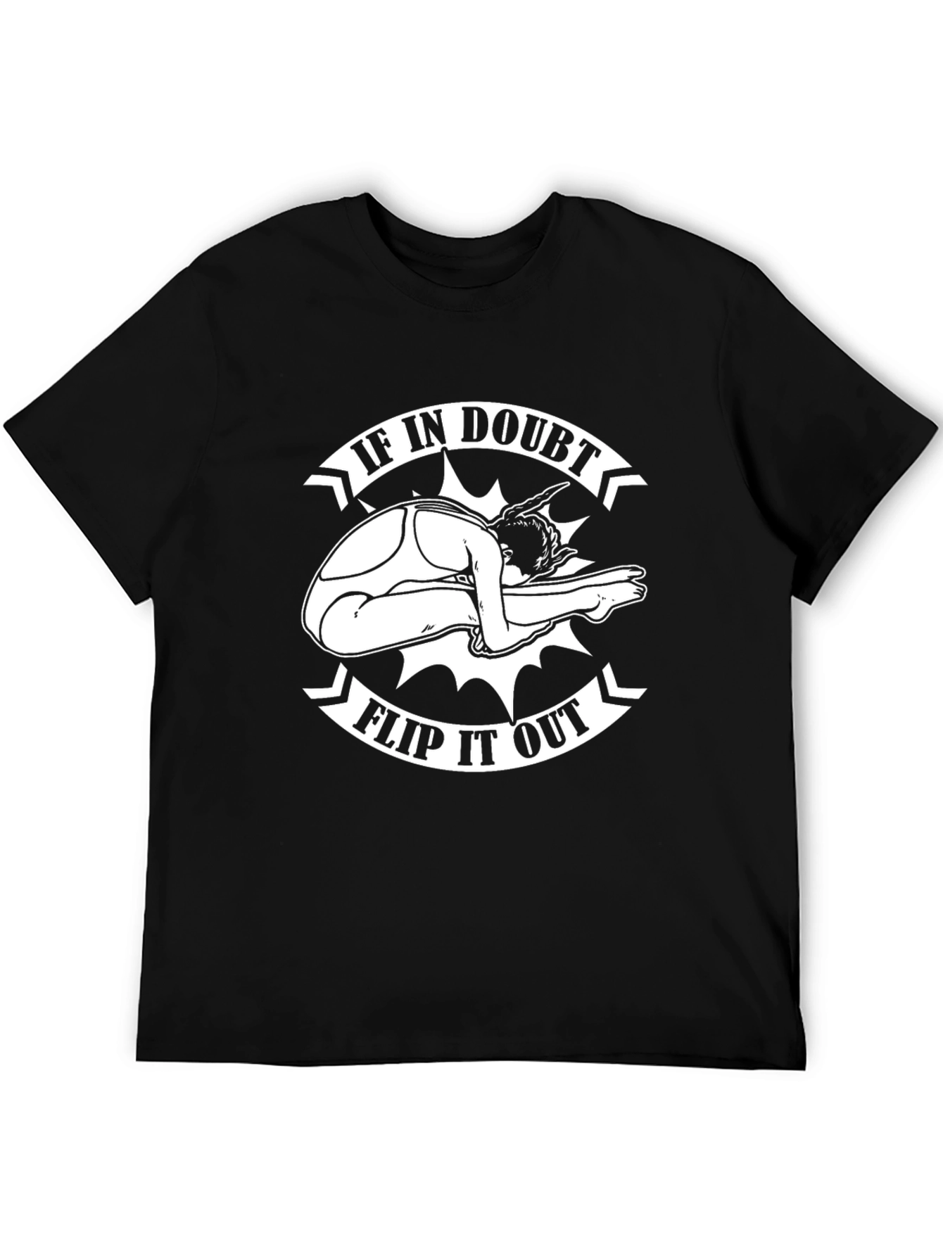 Camiseta Negra Flip It Out para Amantes del Buceo