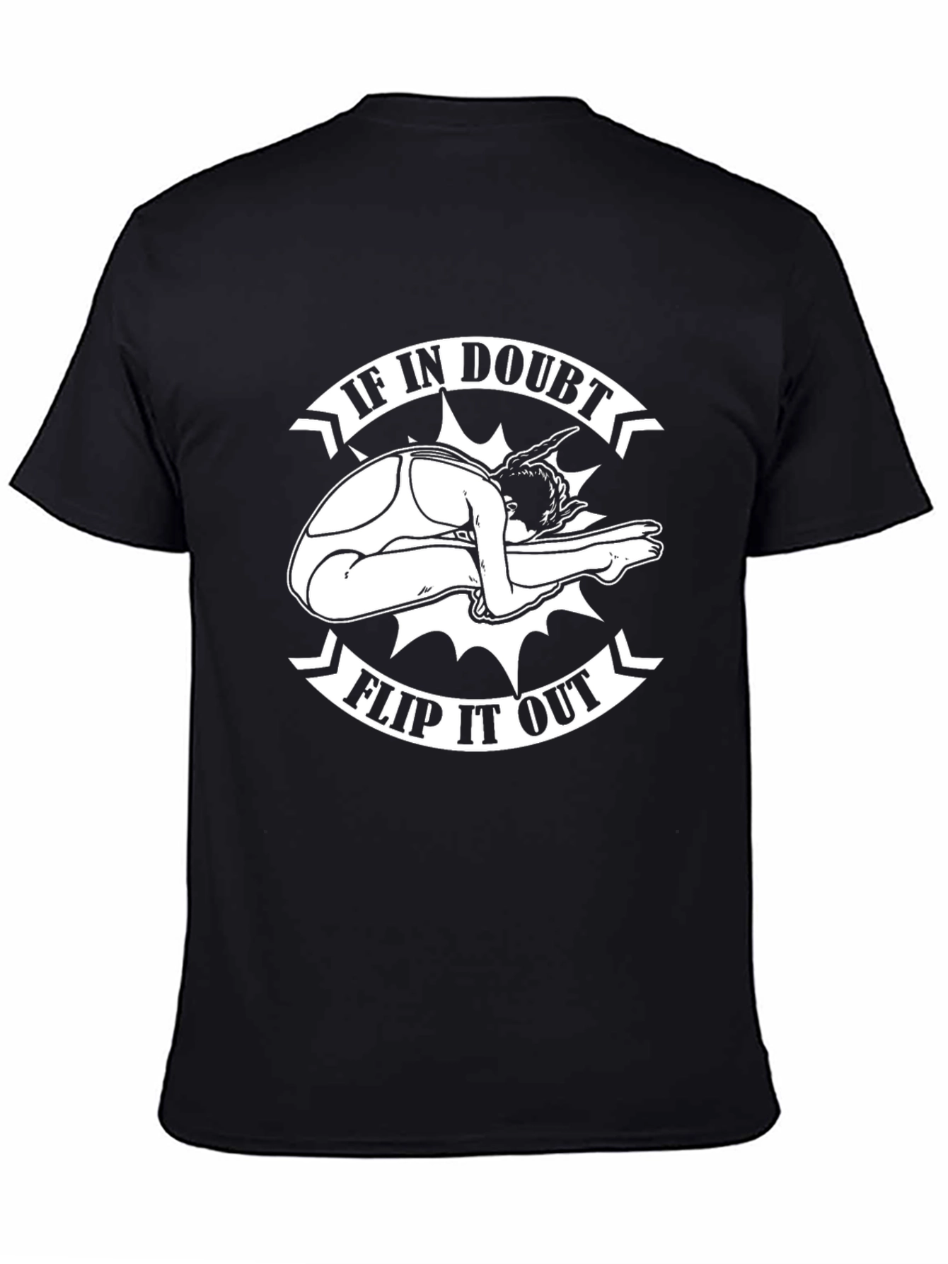 Camiseta Negra Flip It Out para Amantes del Buceo
