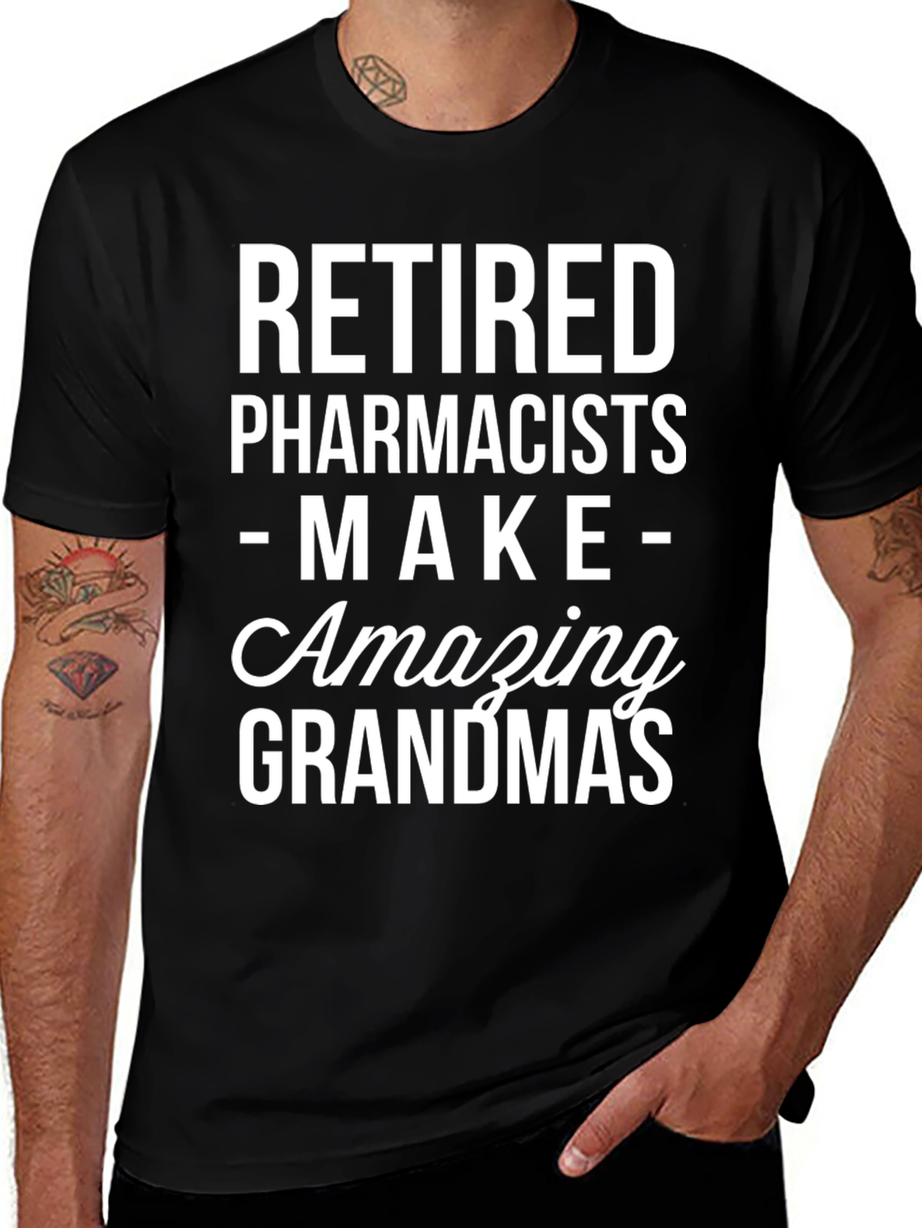 Camiseta Negra: Farmacéuticos Jubilados Abuelas Increíbles