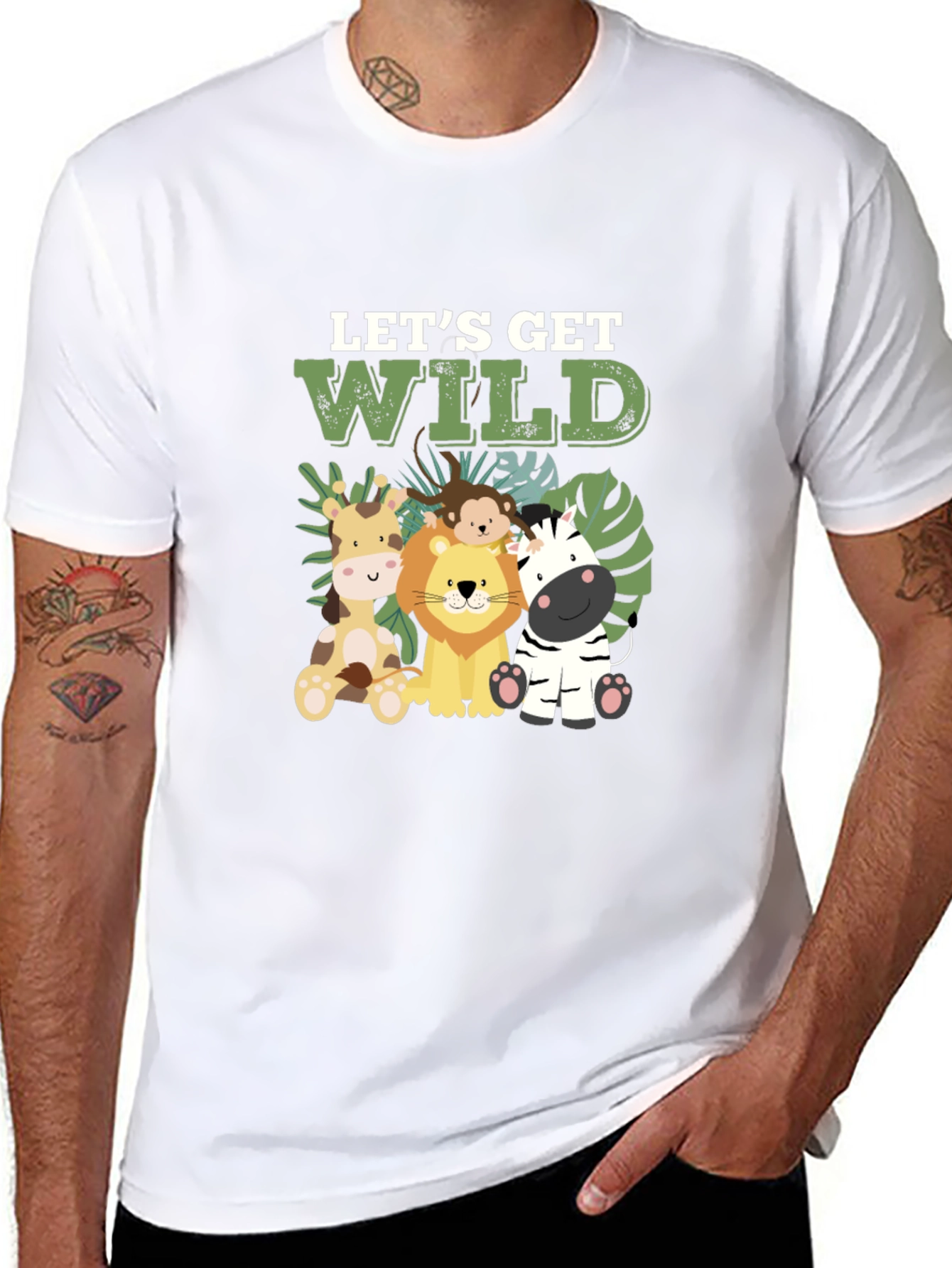 Camiseta Negra Infantil Lets Get Wild