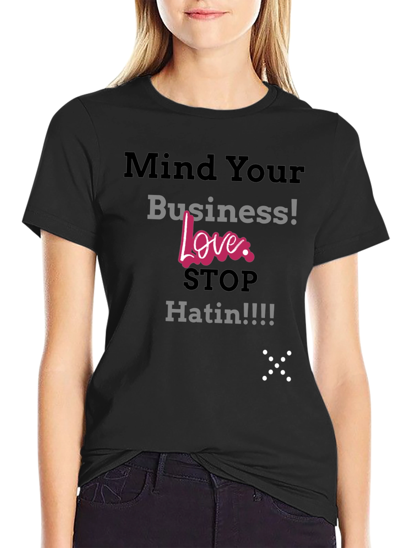 Camiseta Negra: ¡Ama No Odies!