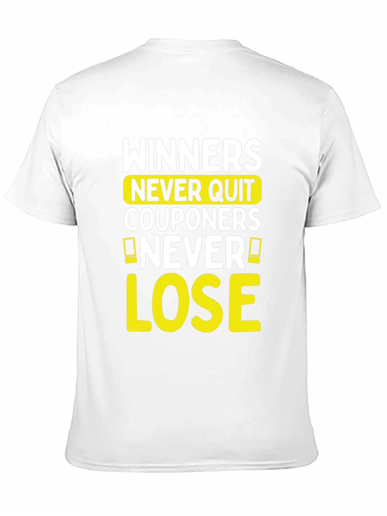 Camiseta Negra con Diseño de Winners Never Quit