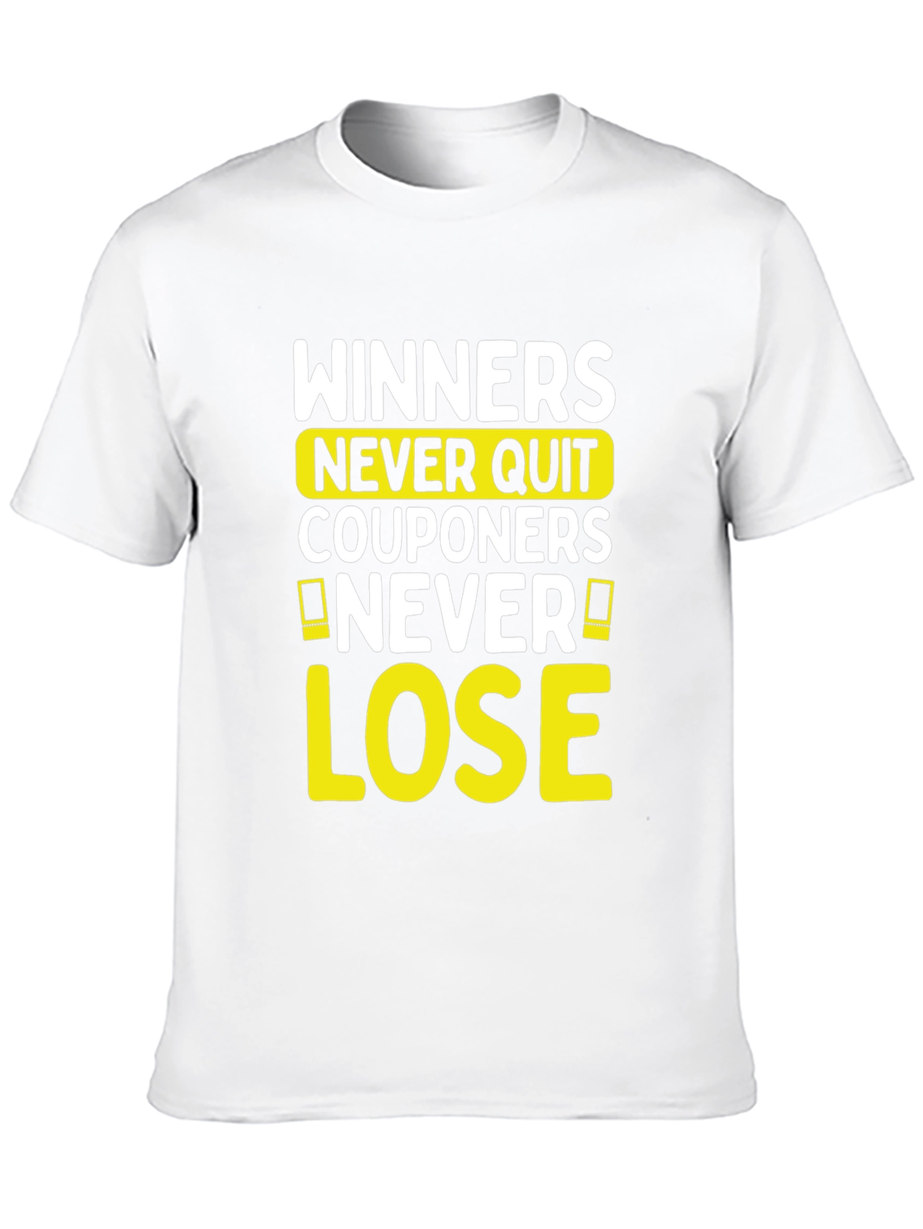 Camiseta Negra con Diseño de Winners Never Quit