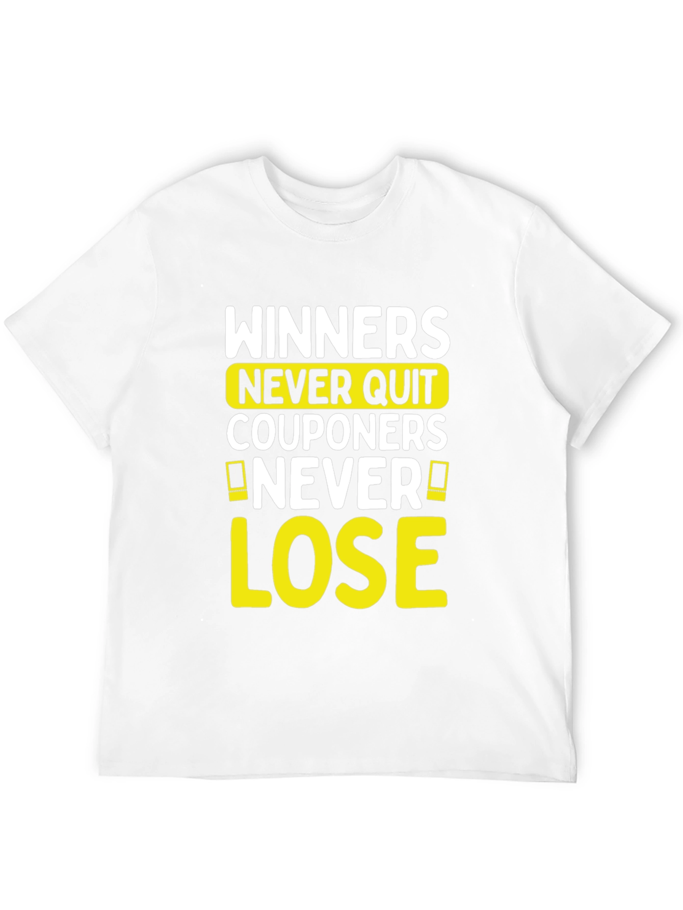 Camiseta Negra con Diseño de Winners Never Quit
