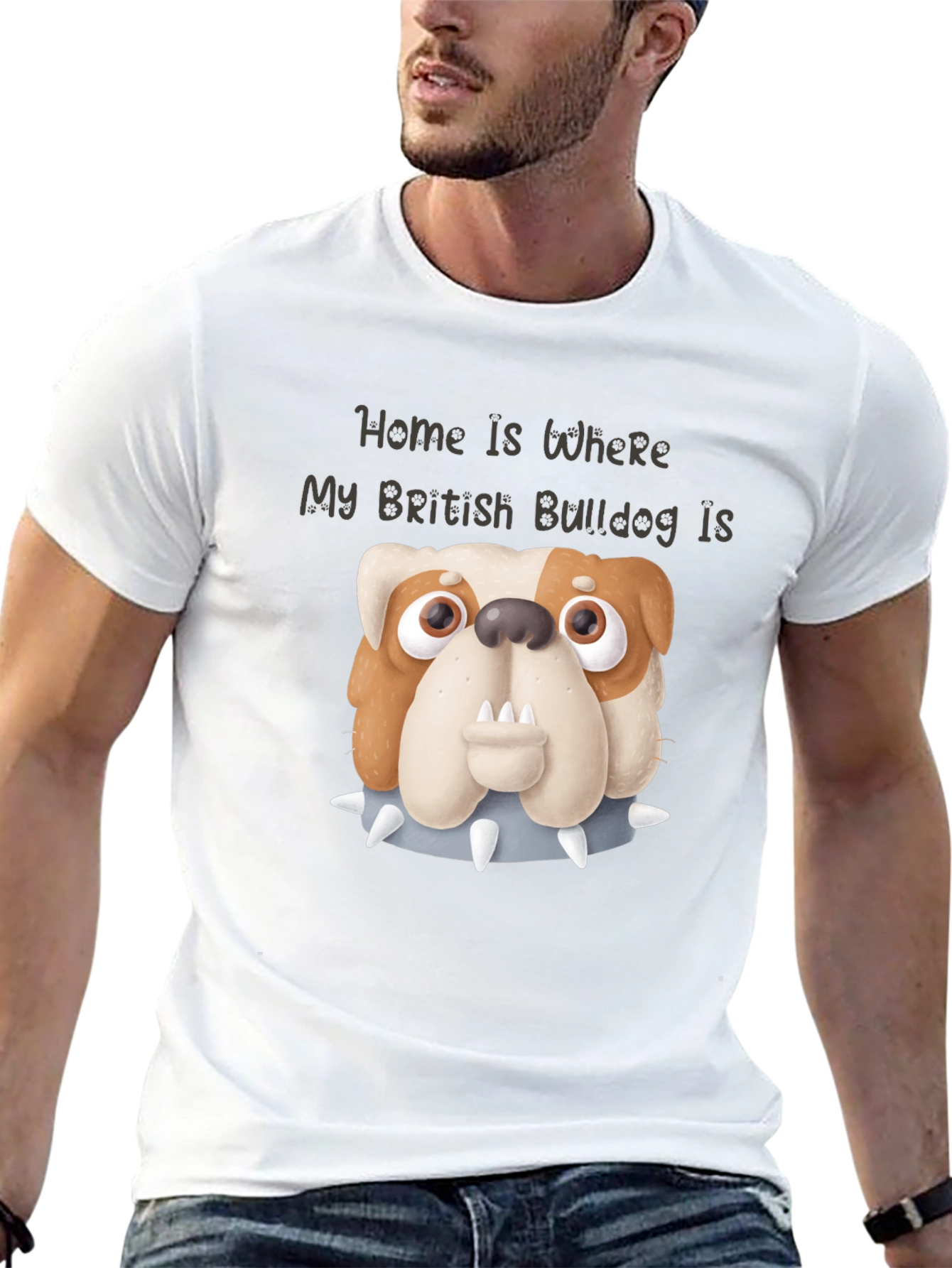 Camiseta Bulldog Inglés Hogar