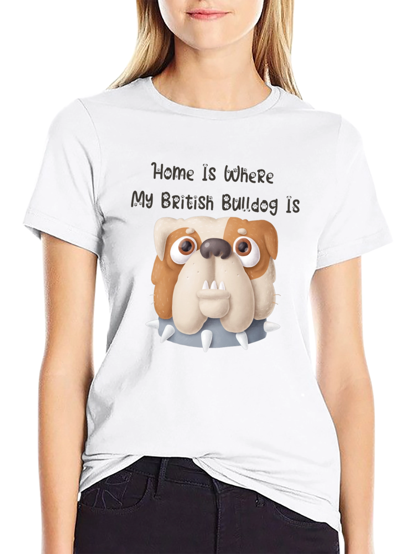 Camiseta Bulldog Inglés Hogar