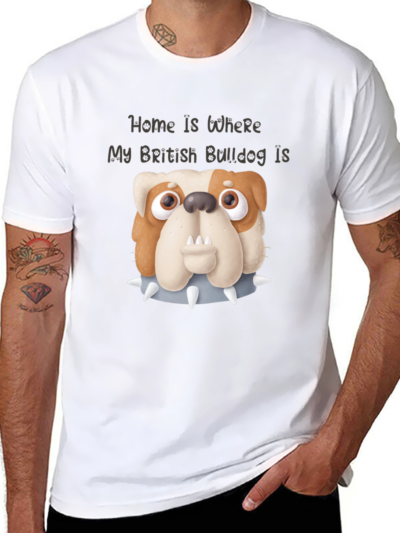 Camiseta Bulldog Inglés Hogar