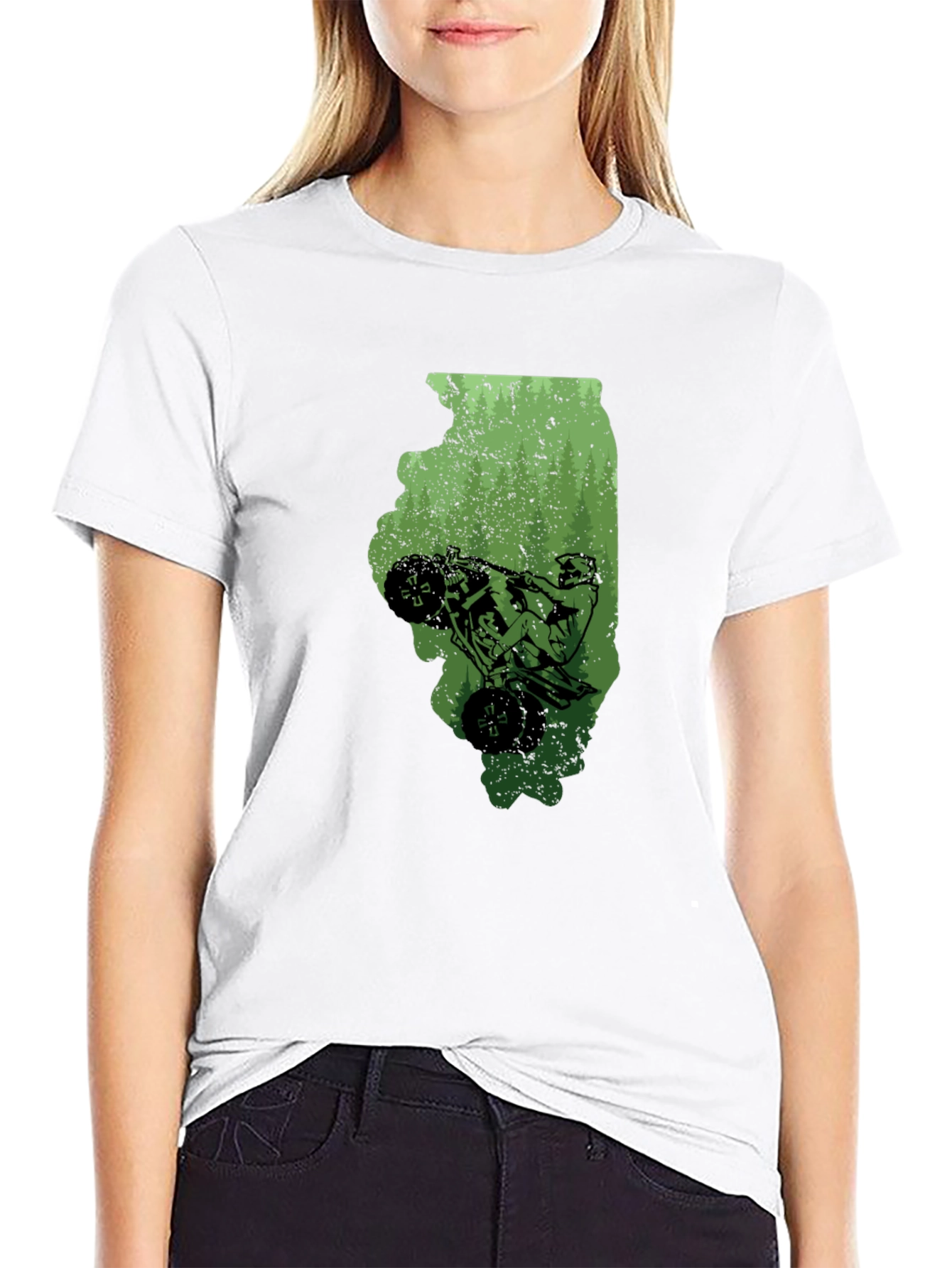 Camiseta Negra Illinois ATV