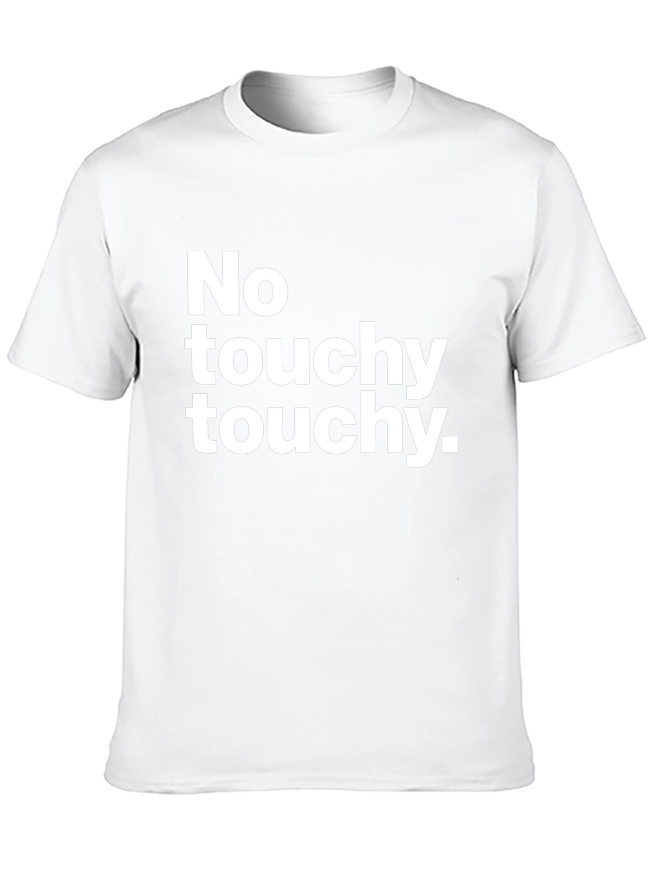 Camiseta Negra: ¡No Touchy Touchy!