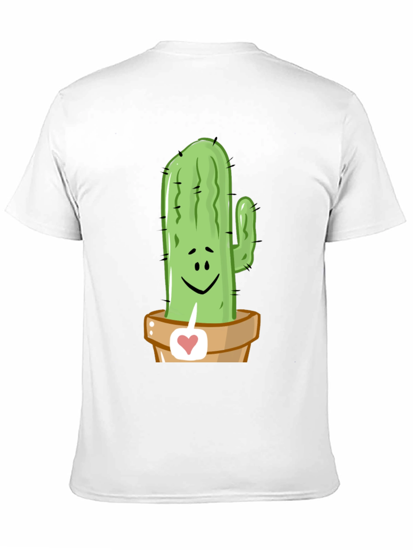 Camiseta Negra con Diseño de Cactus Enamorado
