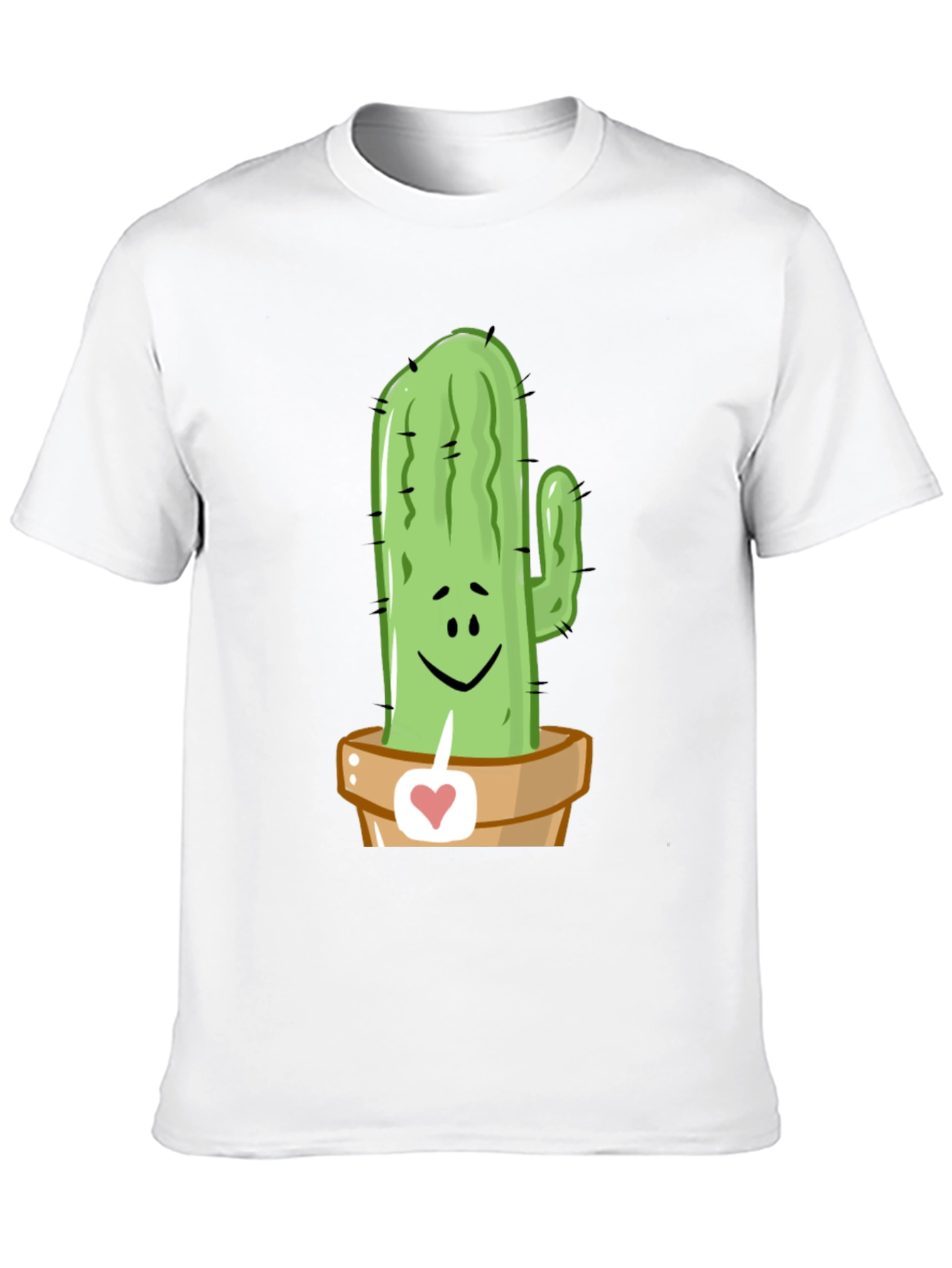 Camiseta Negra con Diseño de Cactus Enamorado
