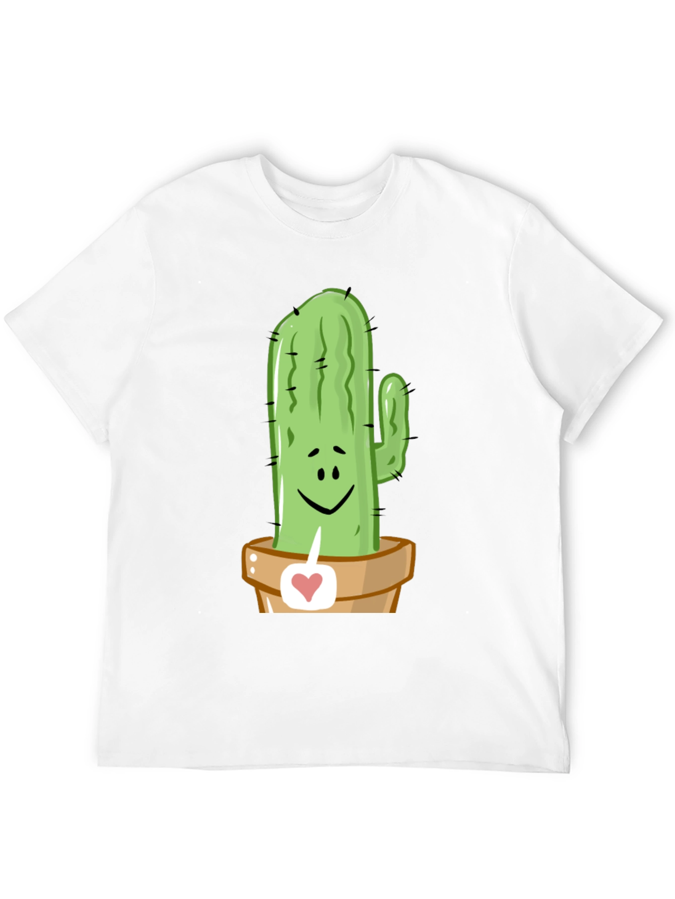Camiseta Negra con Diseño de Cactus Enamorado
