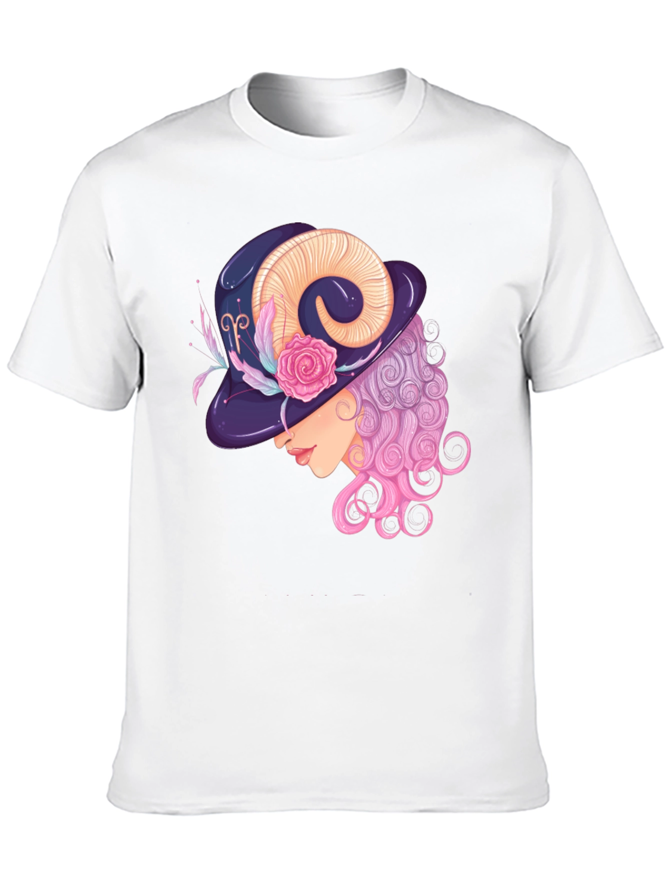 Camiseta Negra con Diseño Aries Elegante