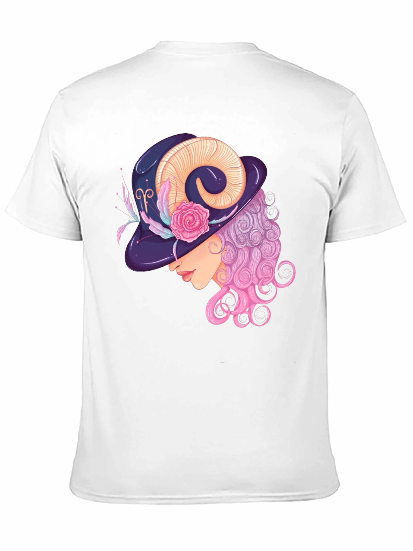 Camiseta Negra con Diseño Aries Elegante