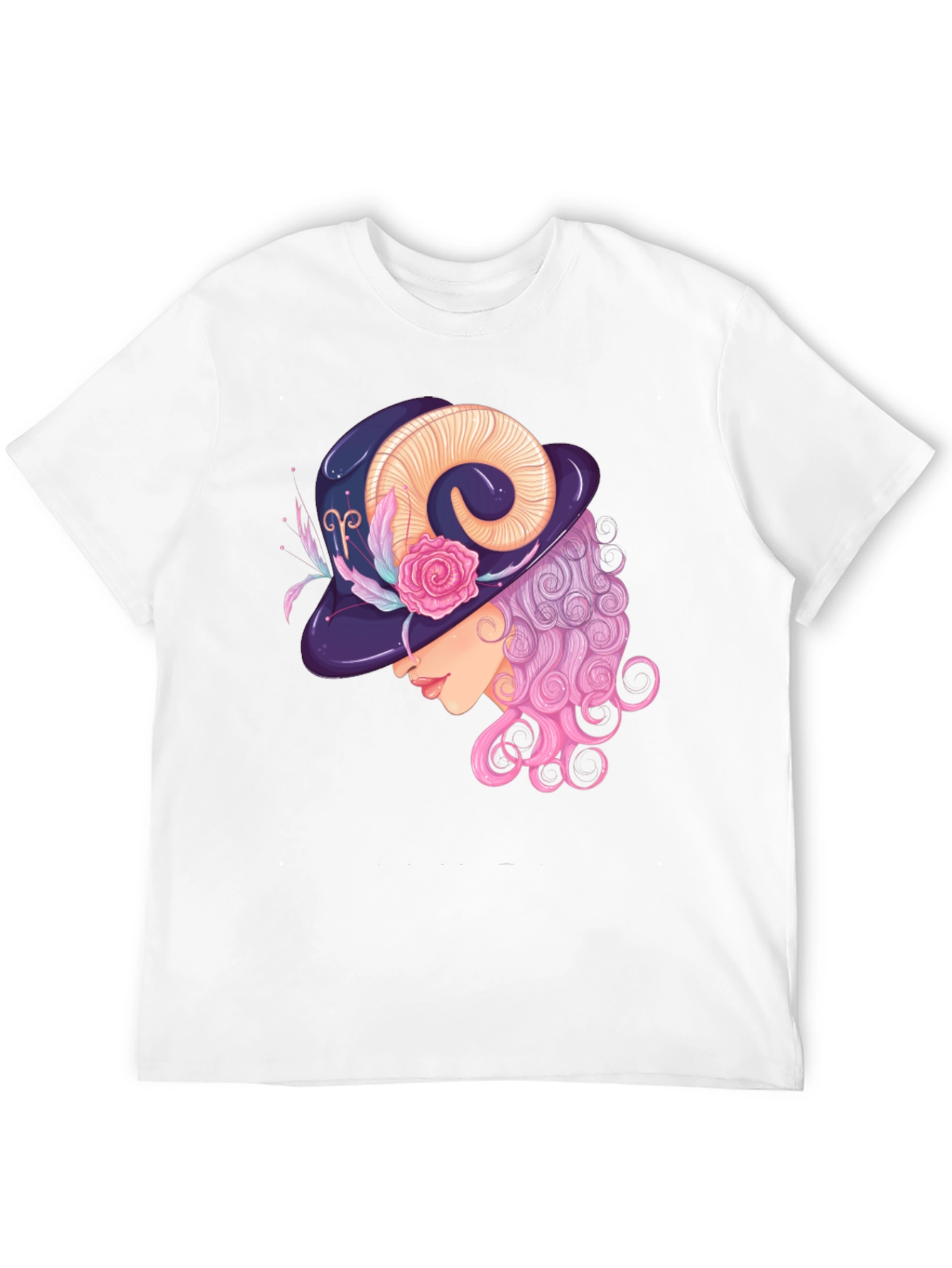 Camiseta Negra con Diseño Aries Elegante