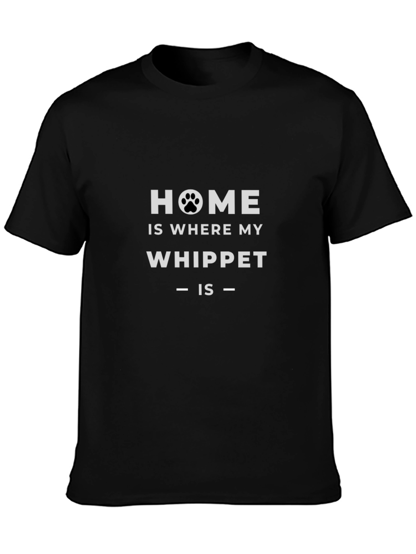 Camiseta Negra Home is Where my Whippet is