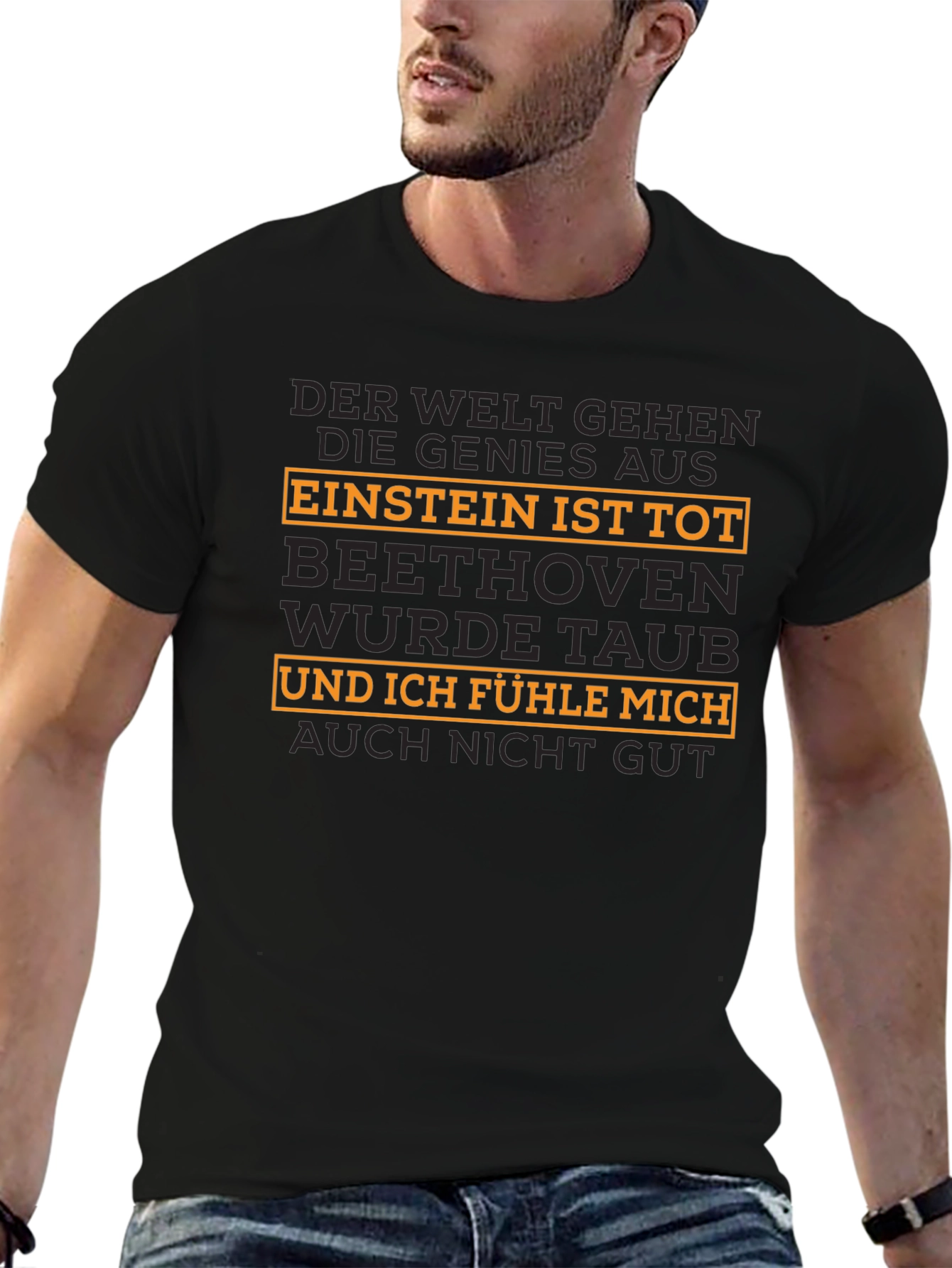 Camiseta Negra con Texto Gracioso: Einstein Está Muerto